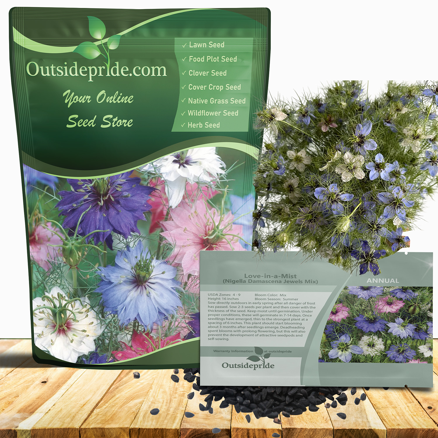 Love-In-A-Mist Flower Seeds For Planting