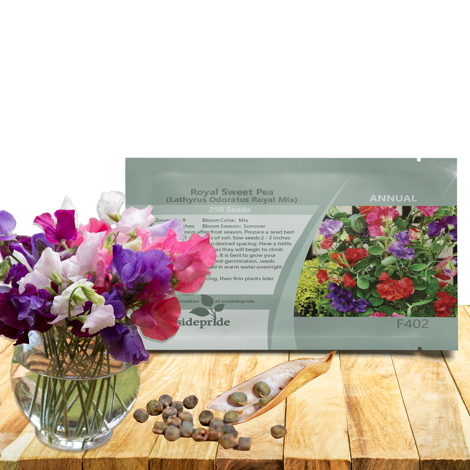Royal Sweet Pea Seed Packet Mix