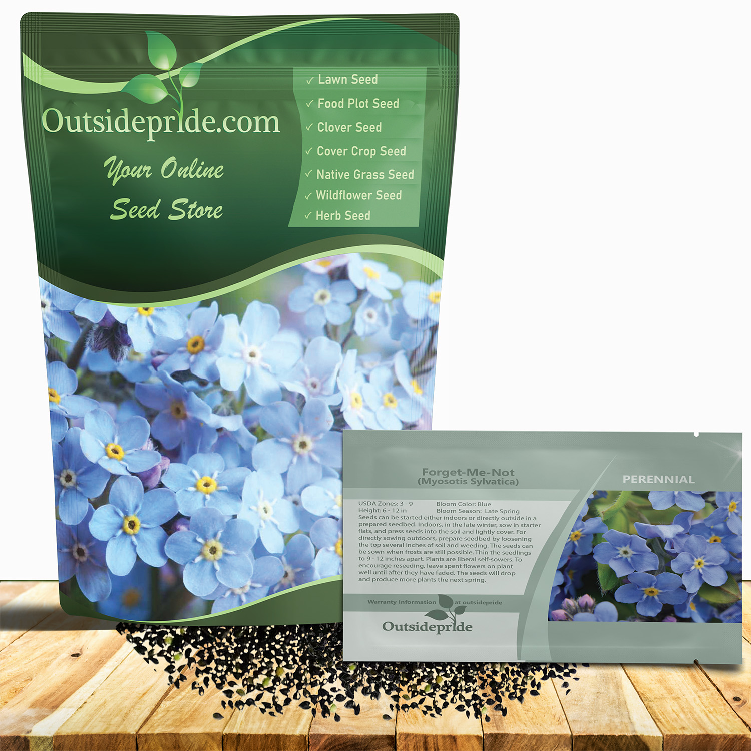 Forget-Me-Not Wildflower Seed Bag
