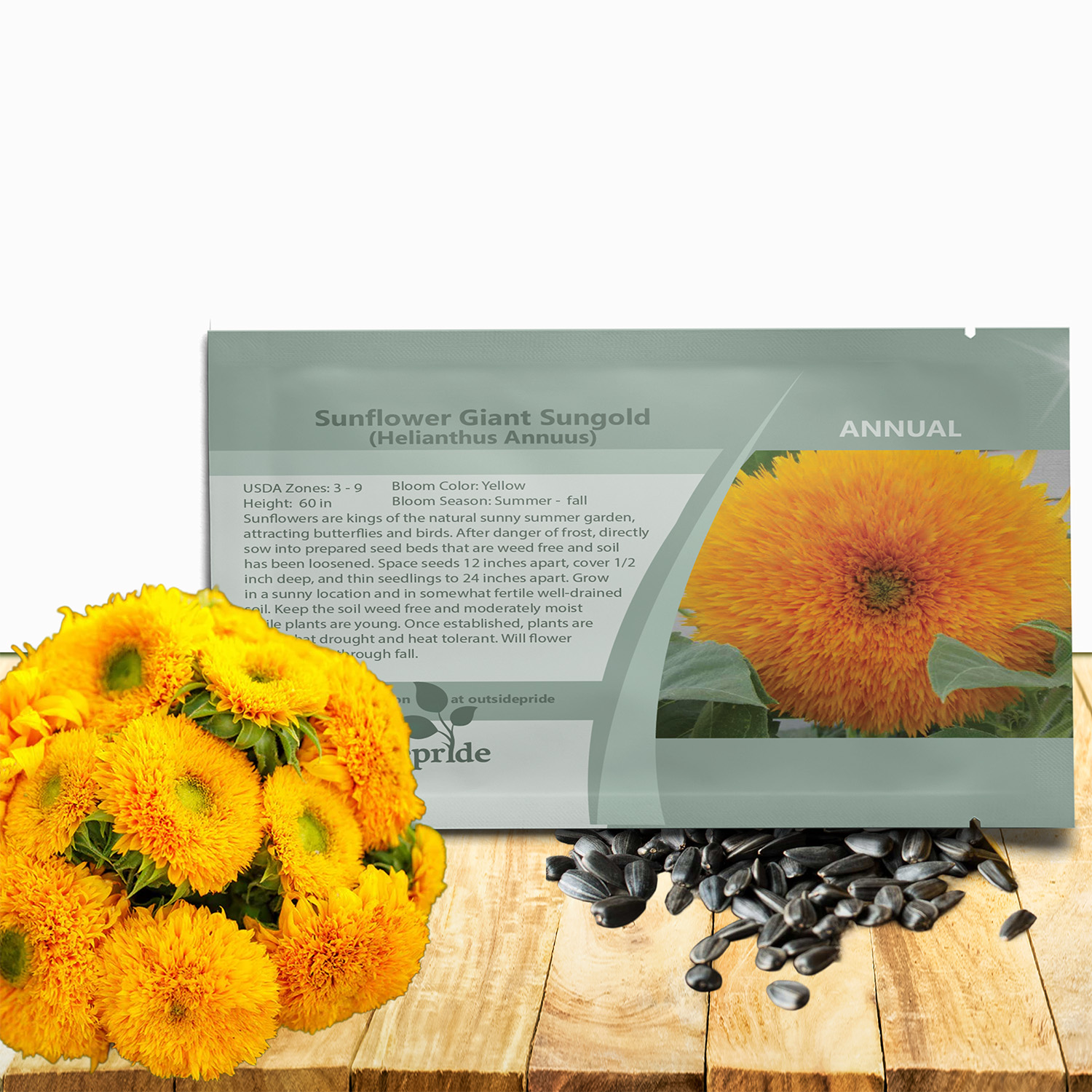 Sunflower Giant Sungold Seed Packet