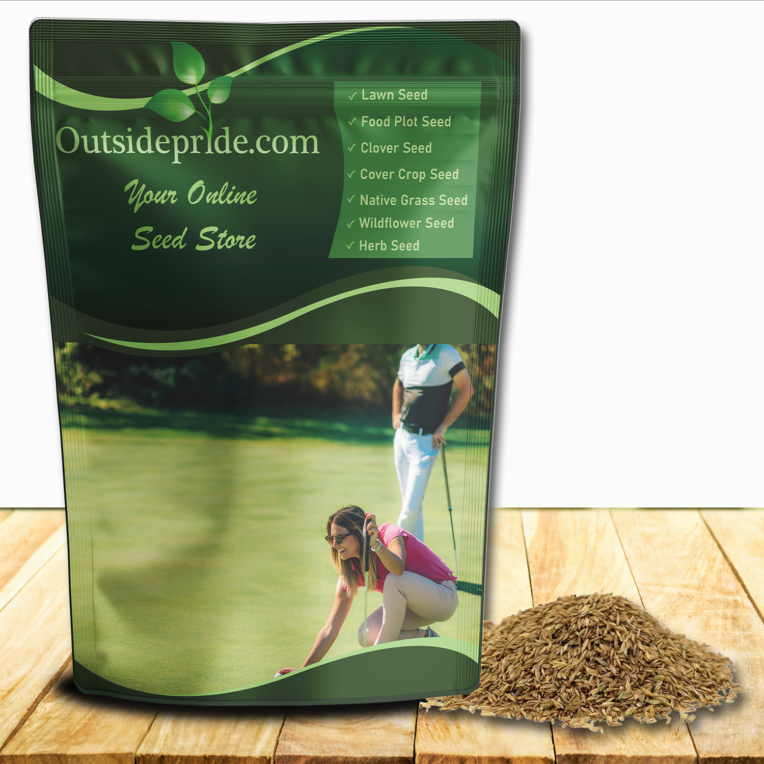 Two Putt Creeping Bluegrass Putting Green Seed Bag