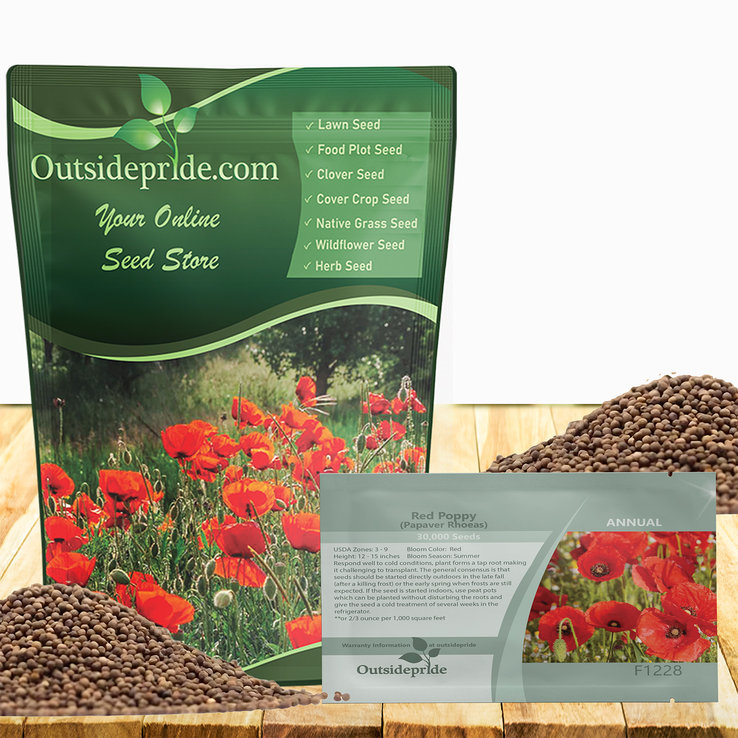 Red Poppy Seed Bag