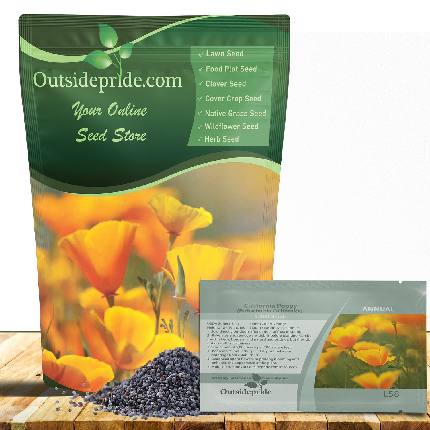 California Poppy Seed Bag