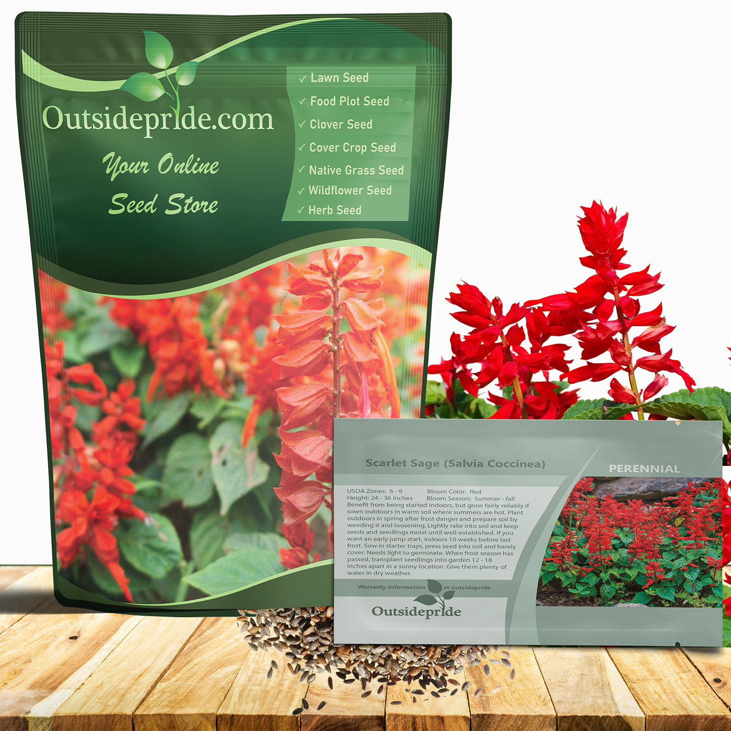 Scarlet Sage Seed Bag
