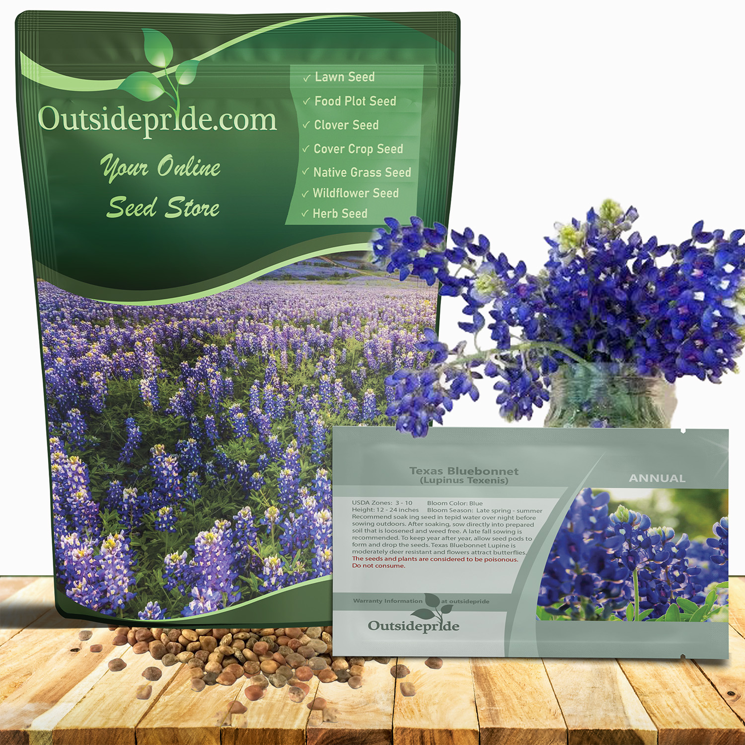 Perennial Texas Bluebonnet Seed Bag