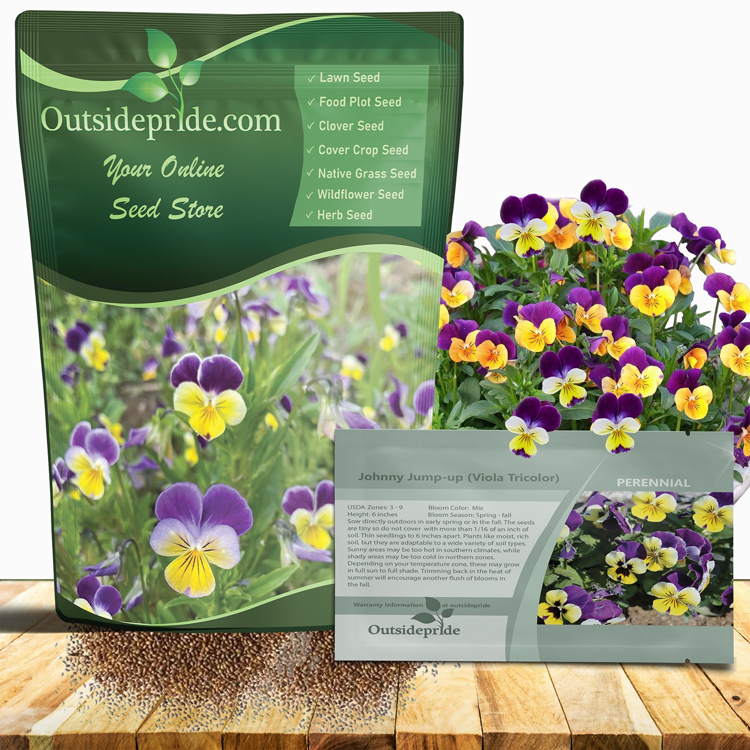 Johnny Jump Up Seed Packets