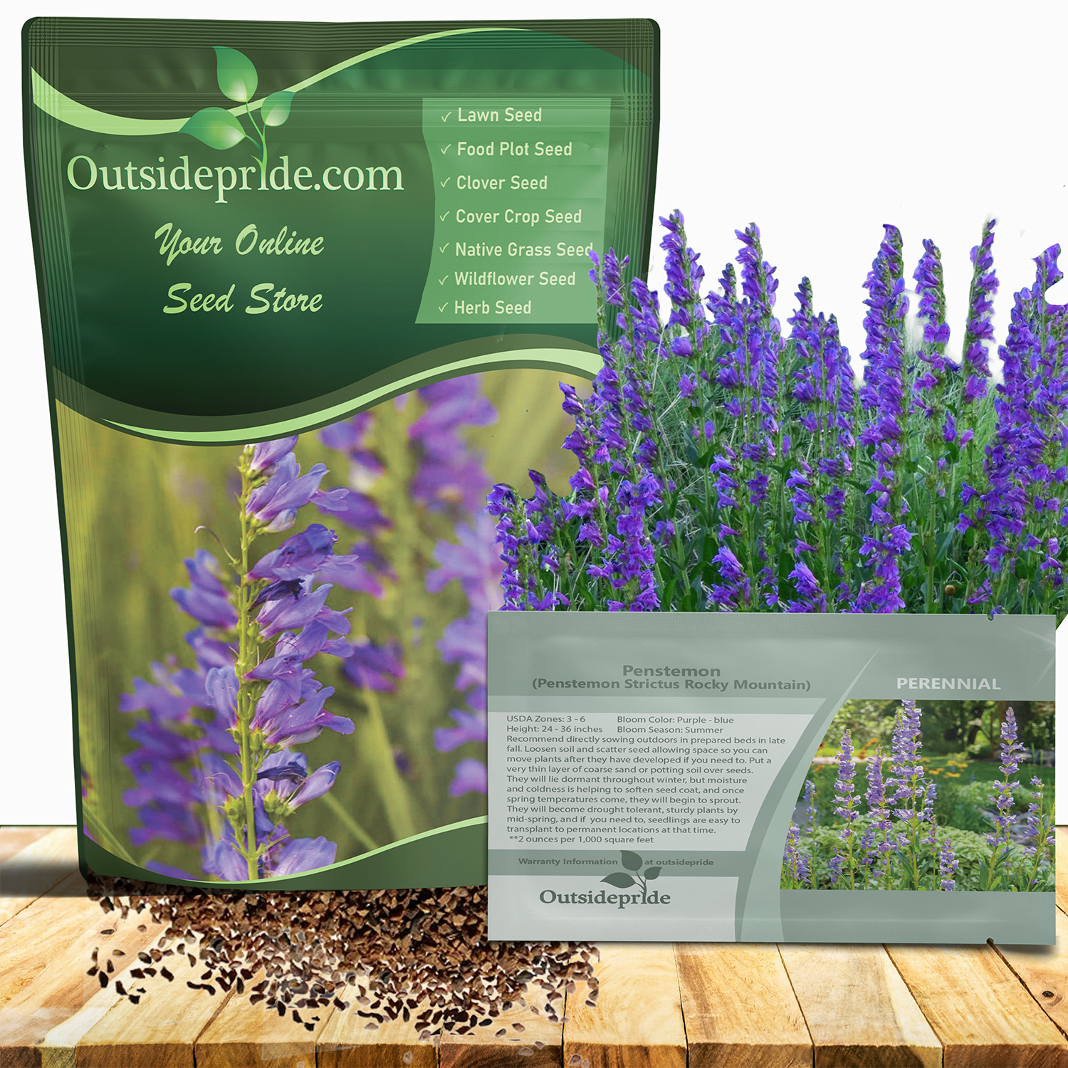 Rocky Mt. Penstemon Wildflower Seed Bag