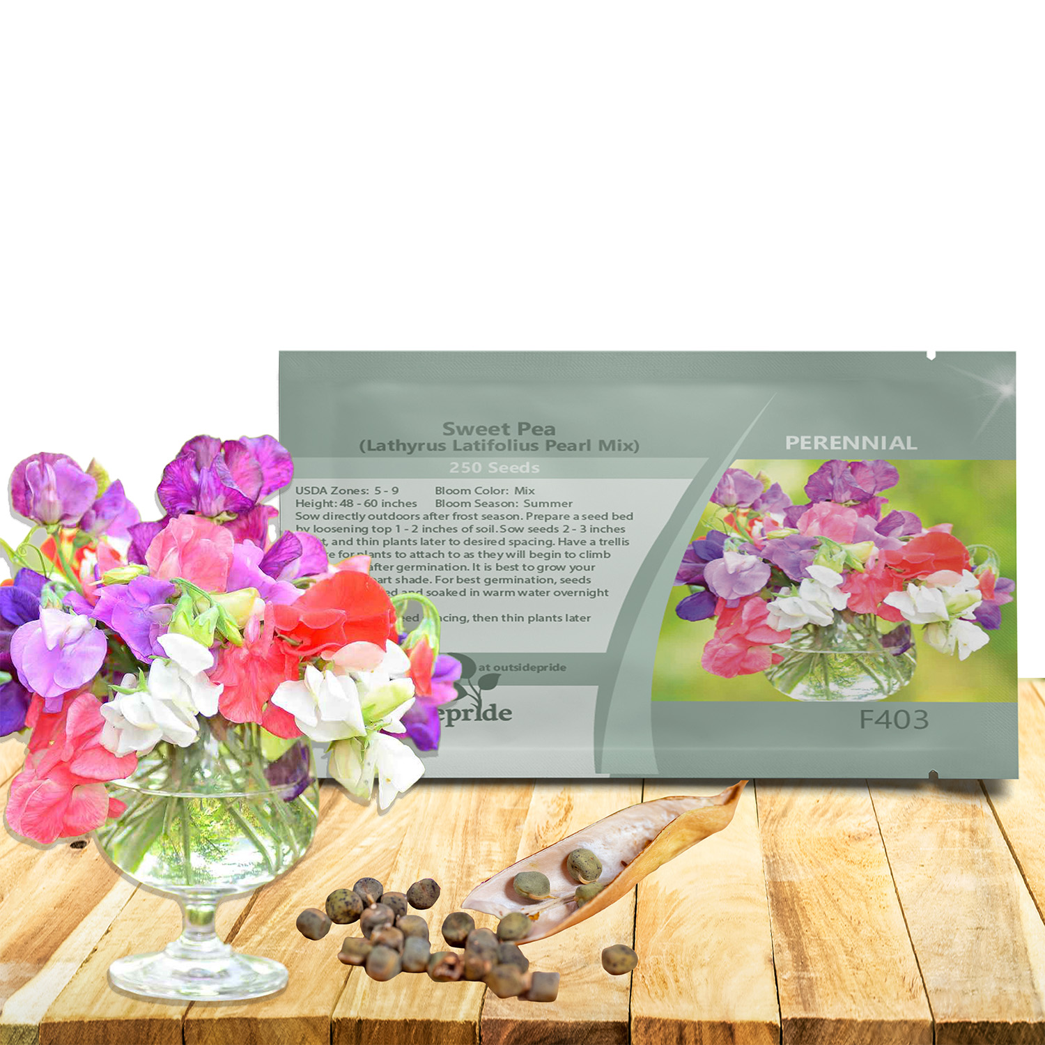 Perennial Sweet Pea Seed Packet