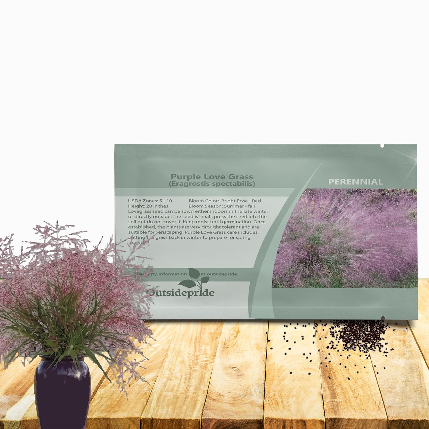 Purple Love Grass Seed Packet