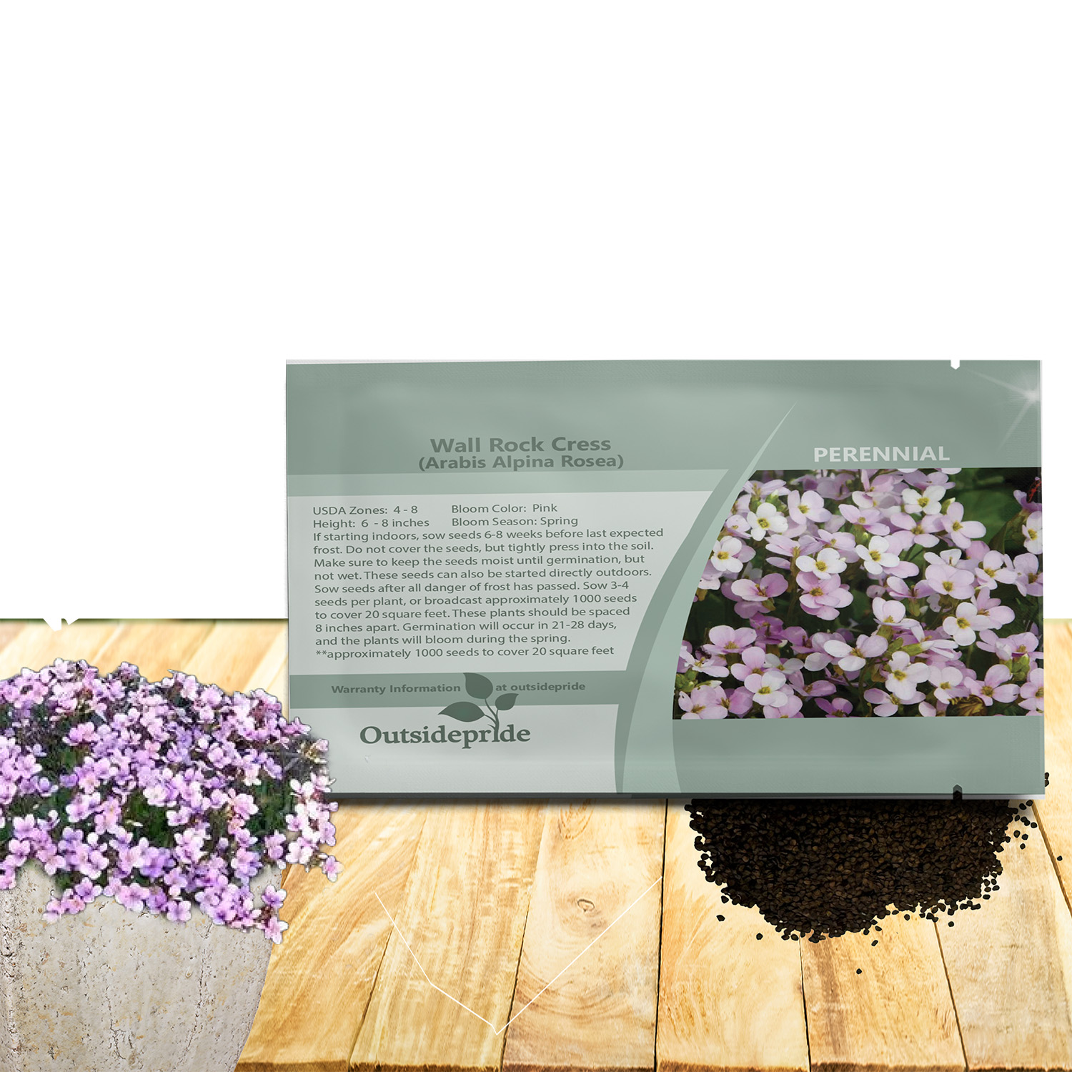 Rock Cress Rosea Seed Packet