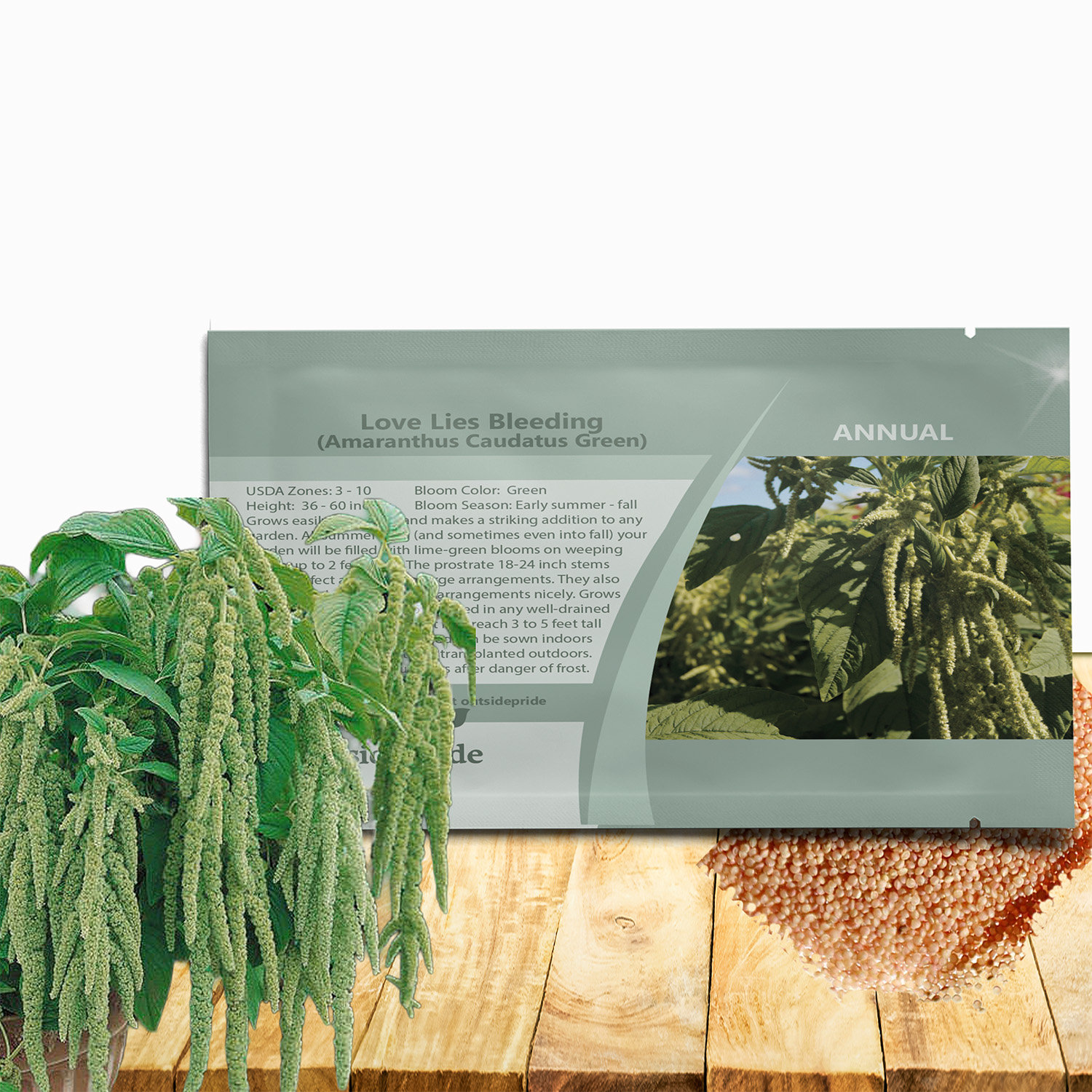 Amaranthus Green Seed Packet