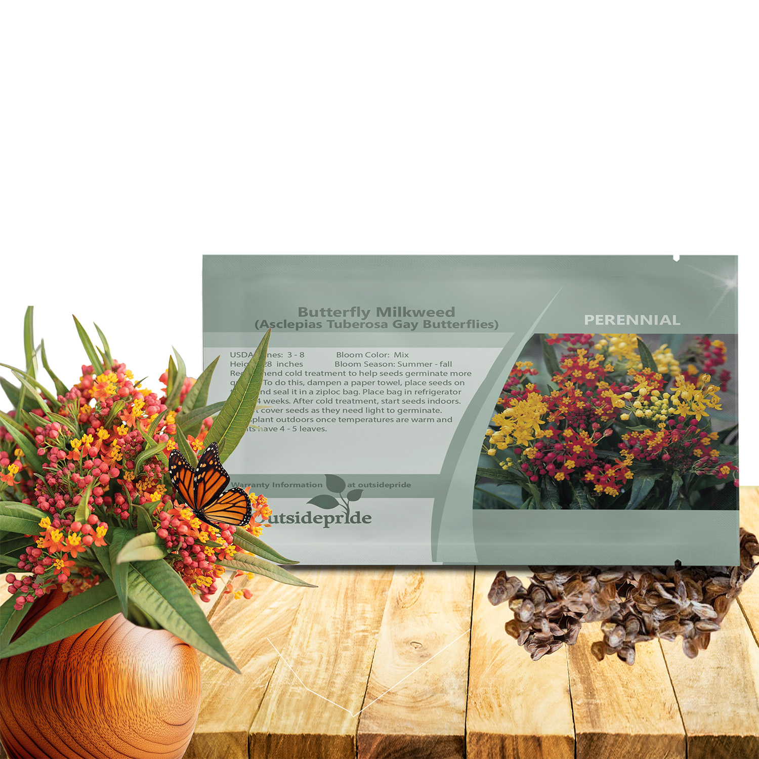 Asclepias Gay Butterflies Seed Packet