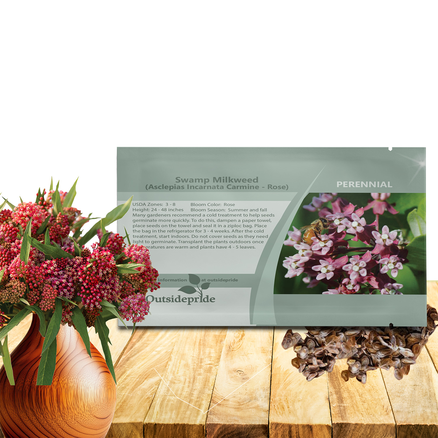 Swamp Milkweed Carmine-rose Seed Packets