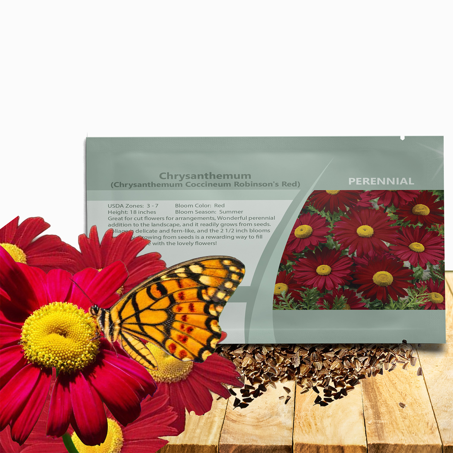 Pyrethrum Red Seed Packet