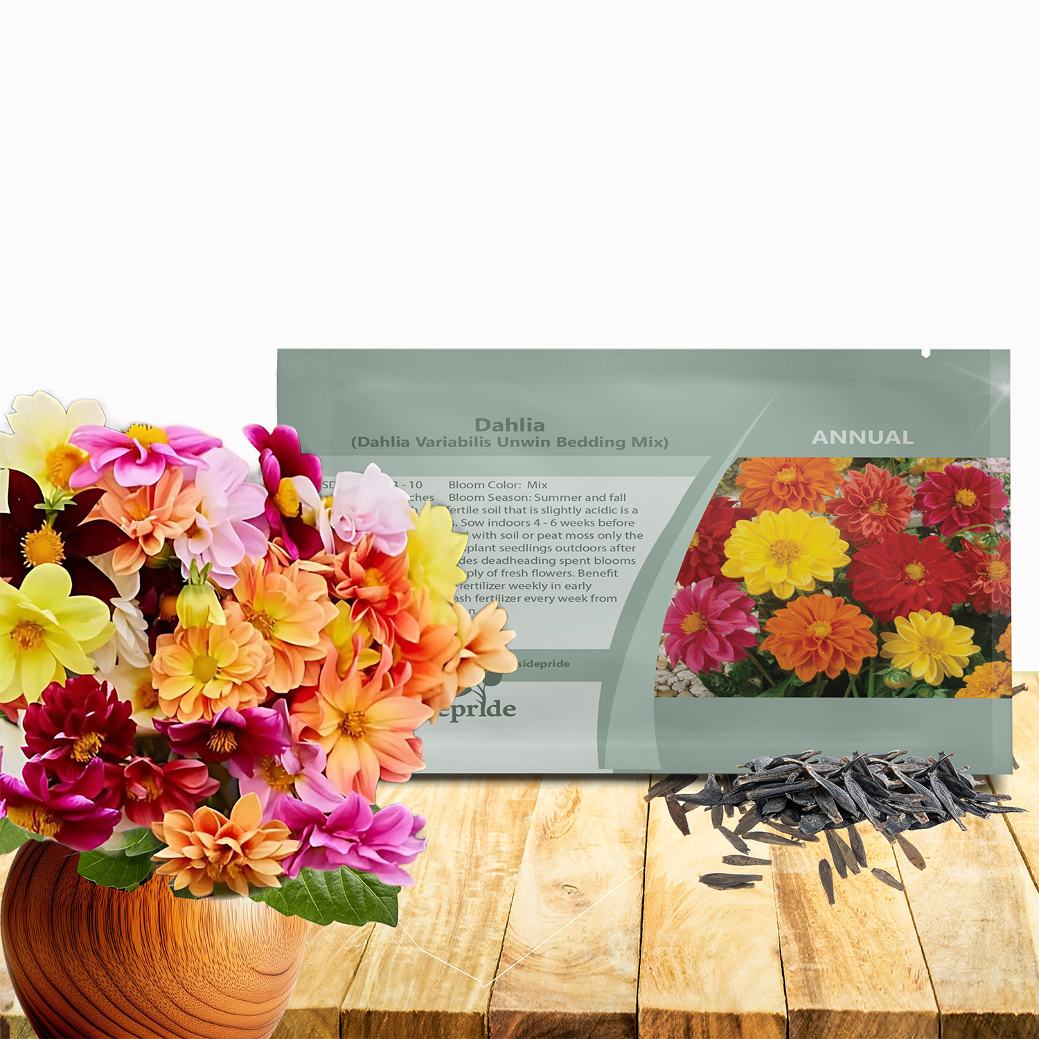 Dahlia Unwin Bedding Seed Packet