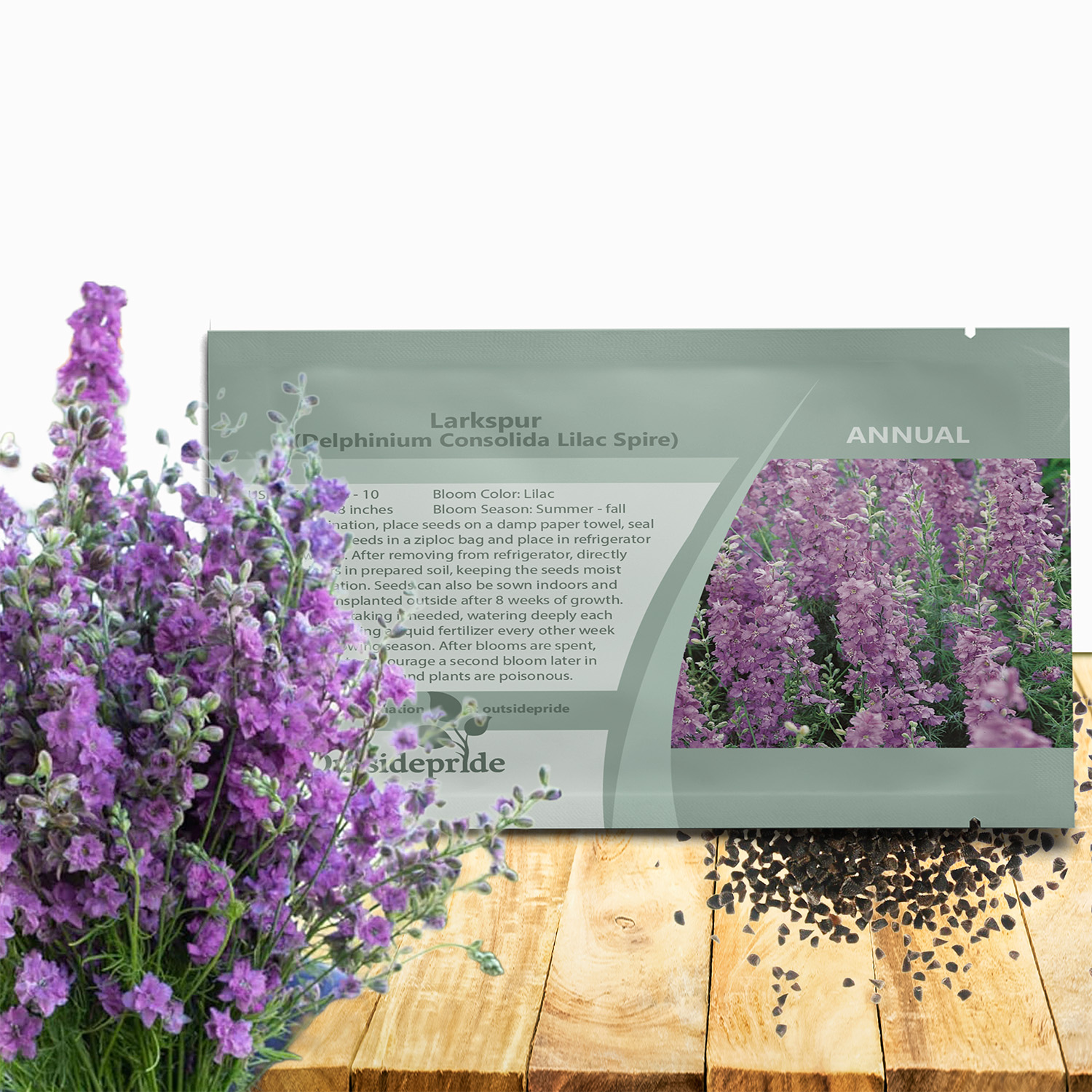 Larkspur Lilac Spire Seed Packets