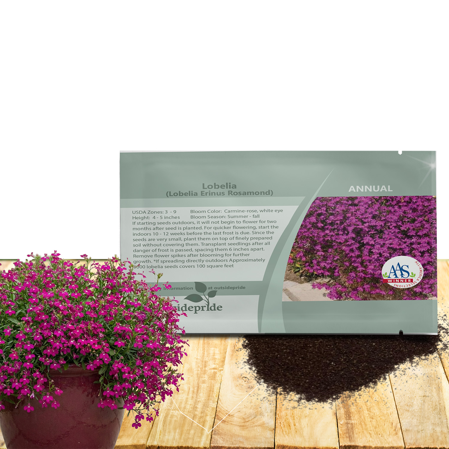 Lobelia Rosamond Seed Packets