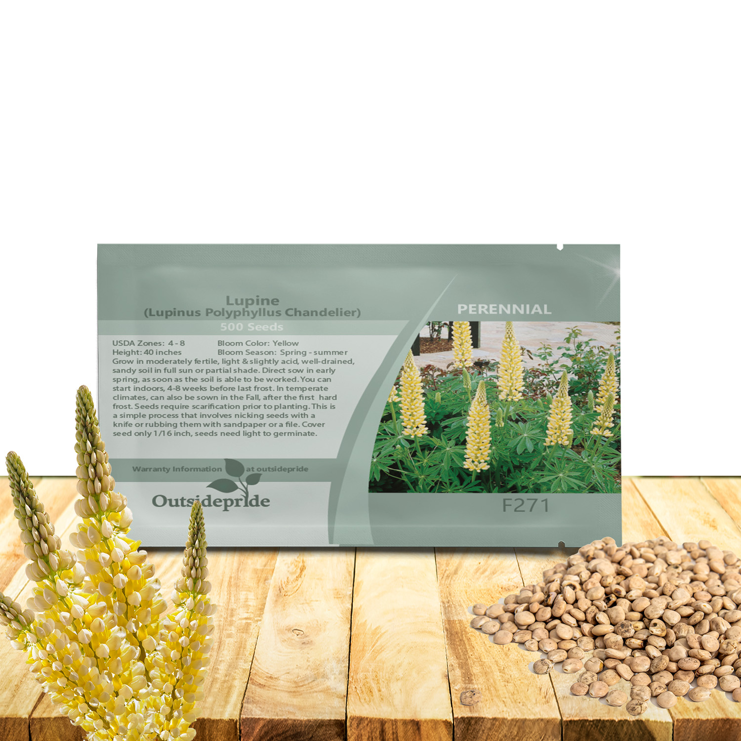Lupinus Polyphyllus Chandelier Seed Packet