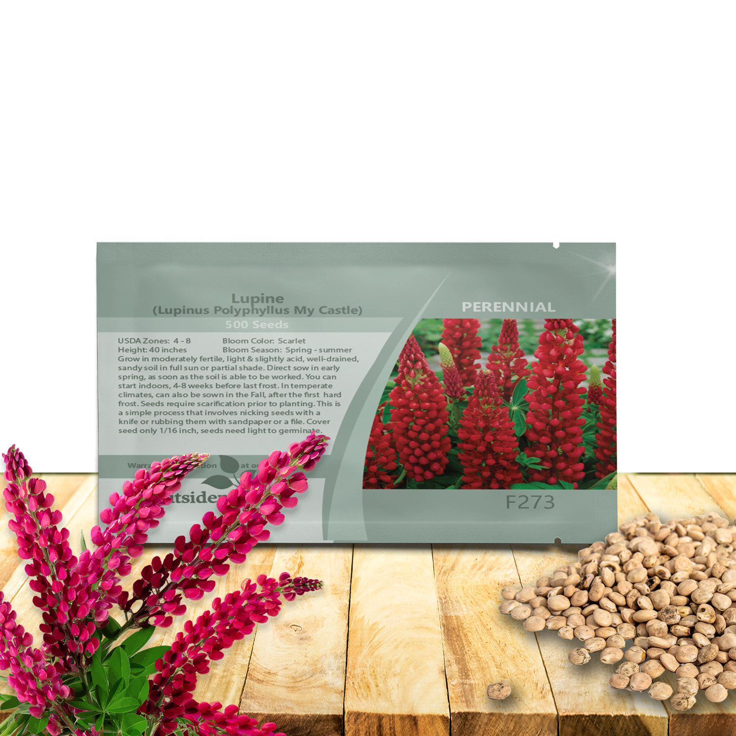 Lupine My Castle Seed Packet