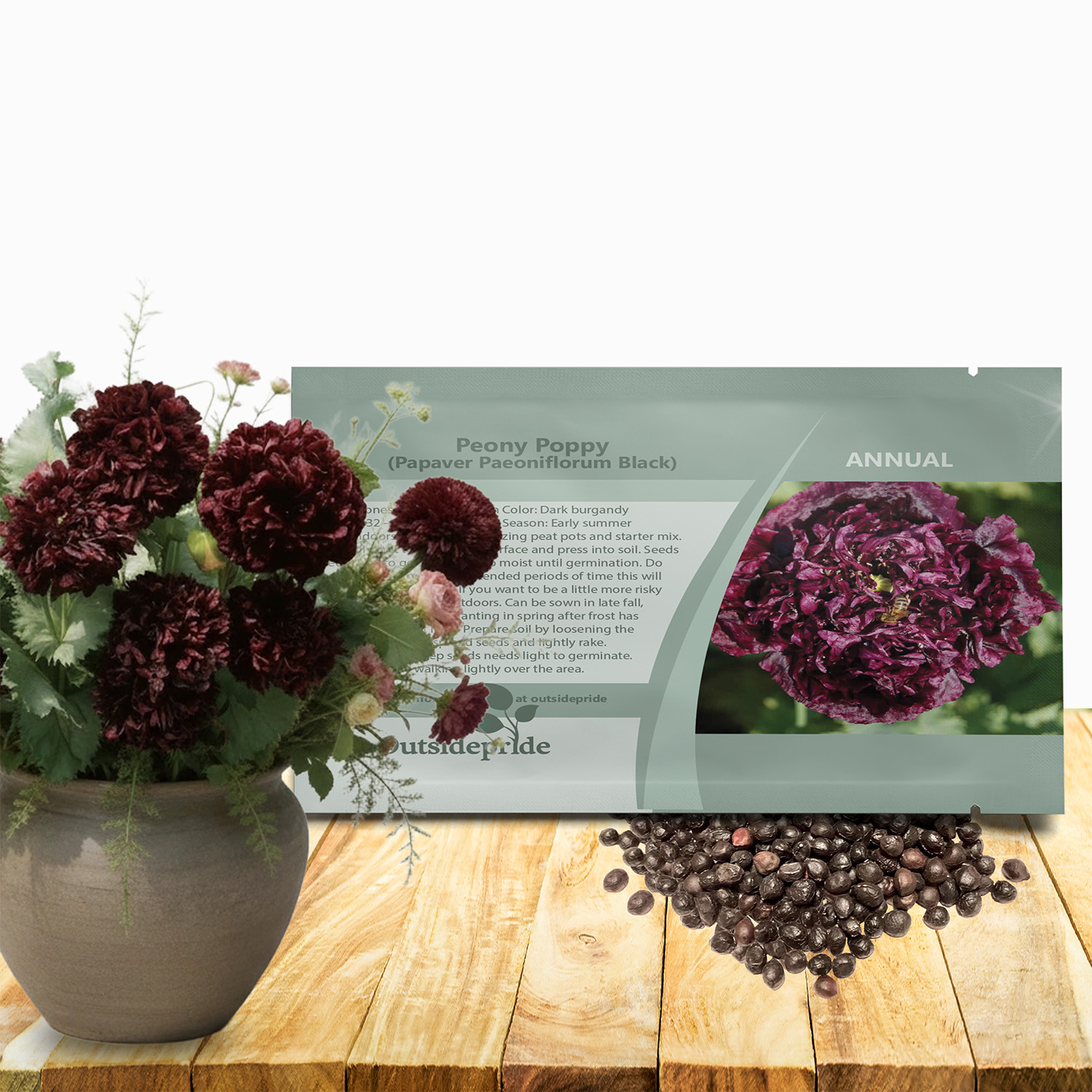 Papaver Paeoniflorum Black Seed Packet
