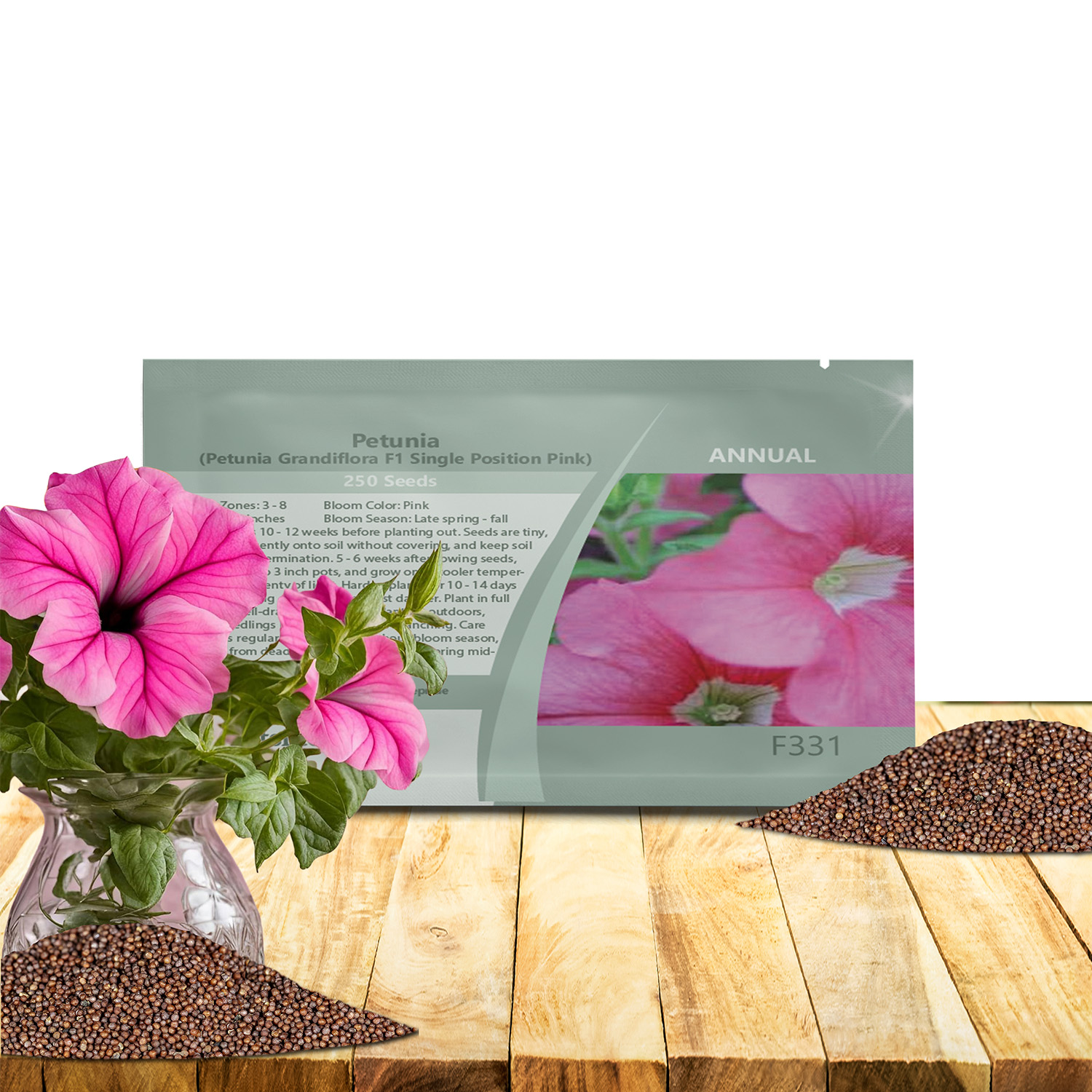 Petunia Grandiflora Pink Seed Packet