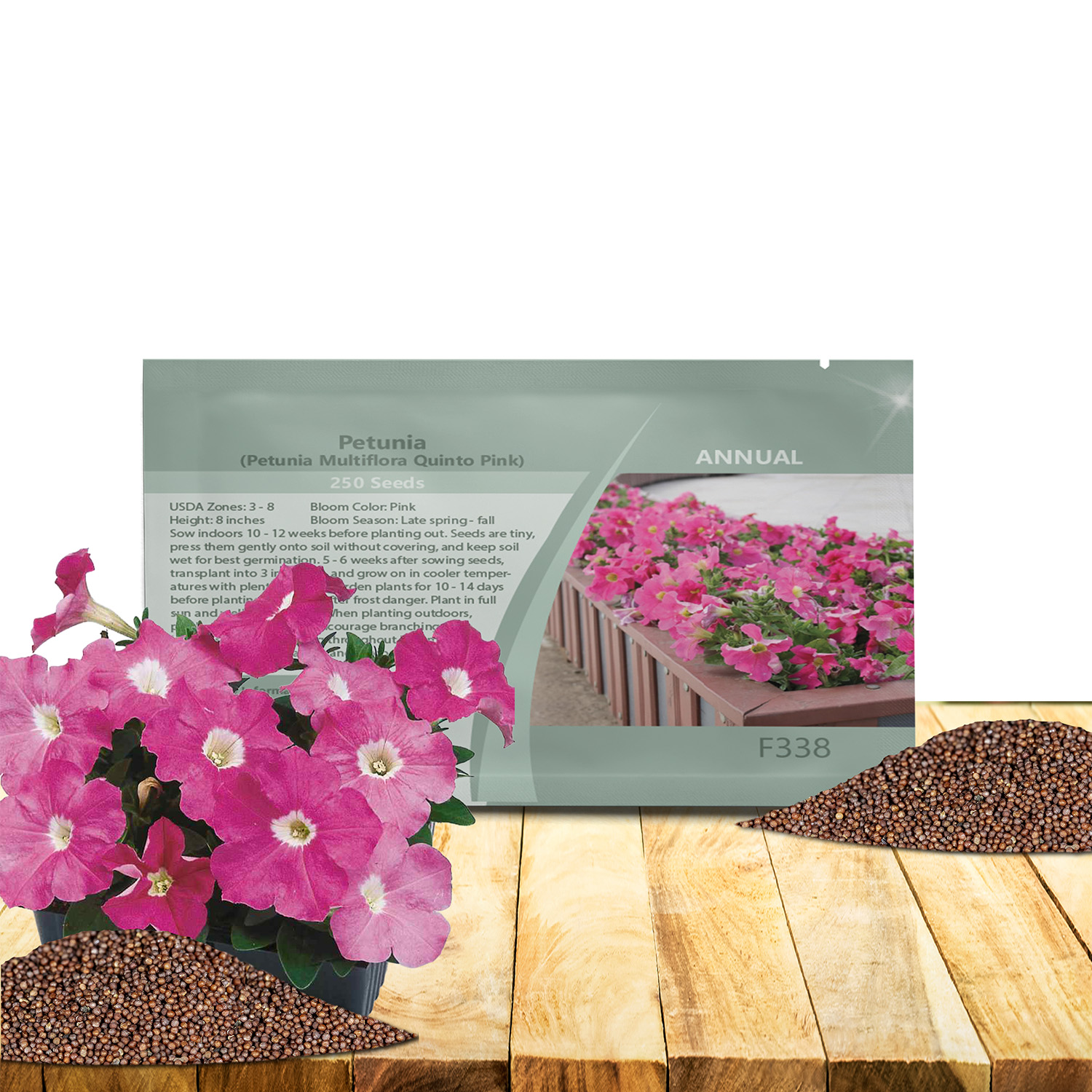 Petunia Multiflora Pink Seed Packet