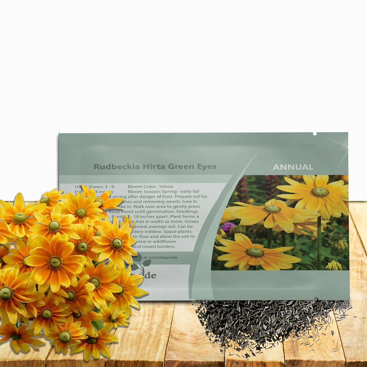 Rudbeckia Hirta Green Eyes Seed Packet