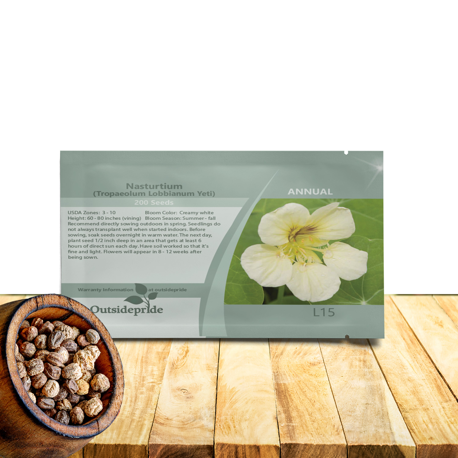 Nasturtium Yeti Seed Packet