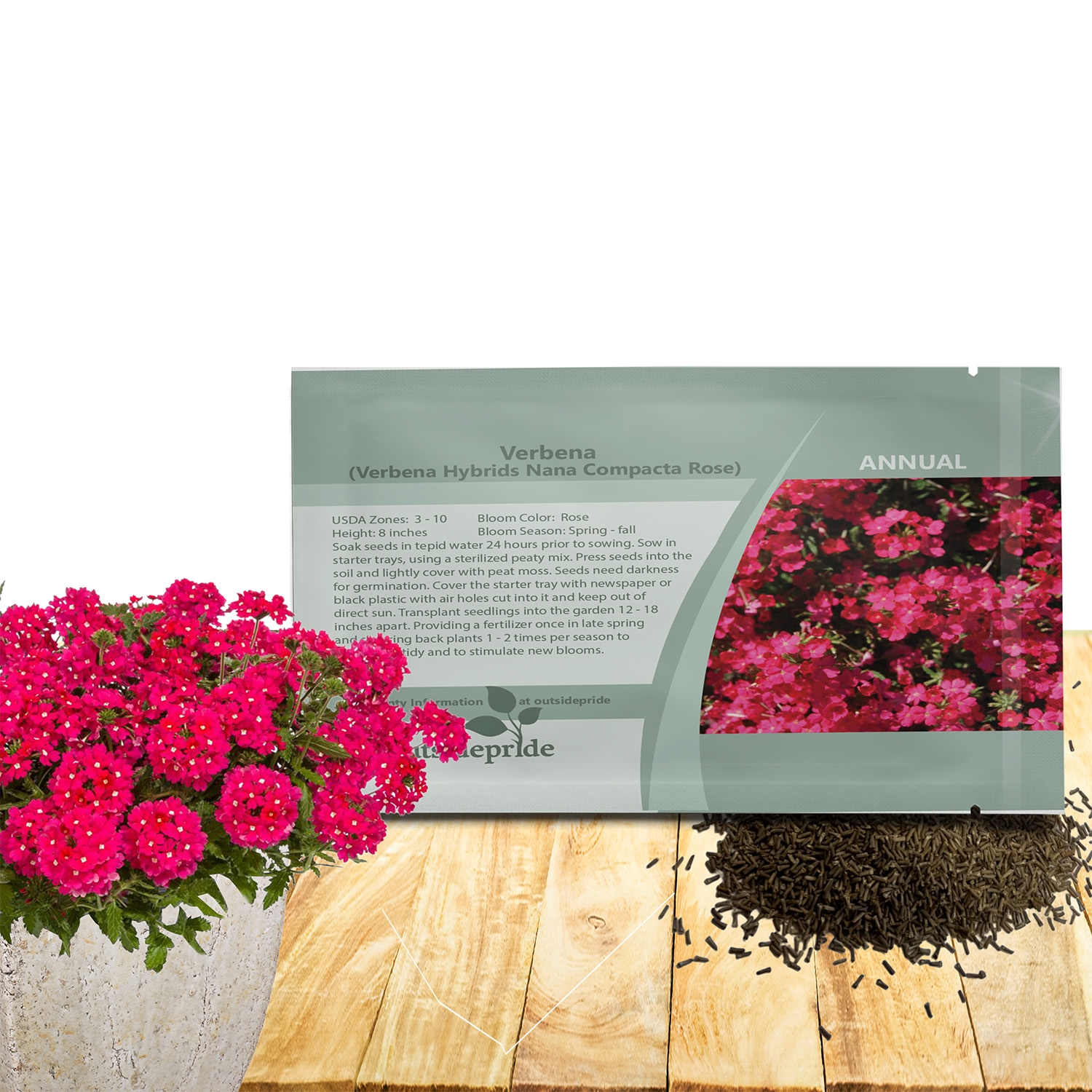Verbena Rose Seed Packet