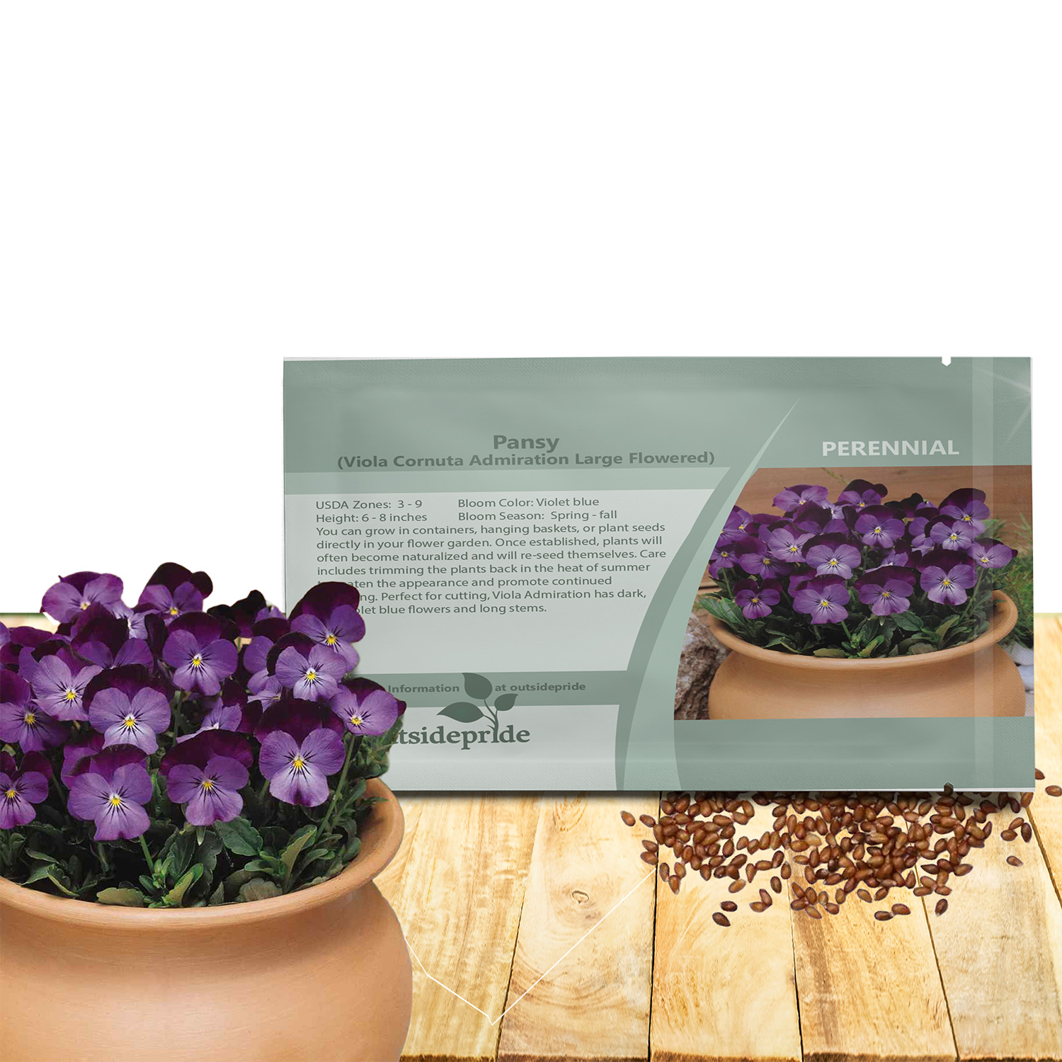 Viola Admiration Flower Seed Packet