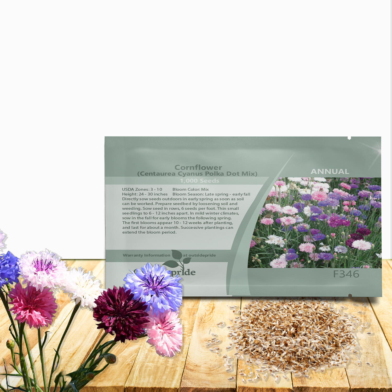 Cornflower Polka Dot Seed Packet Mix