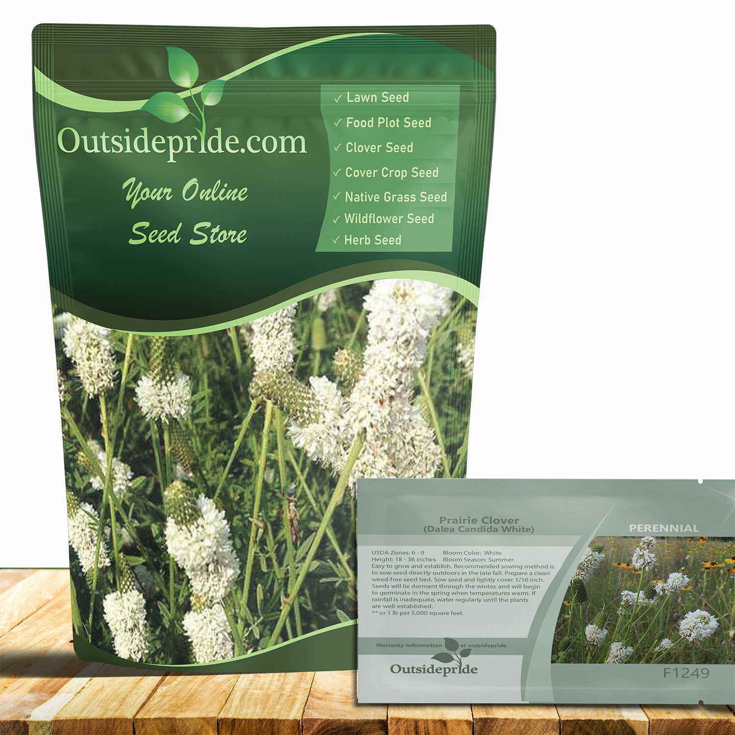 White Prairie Clover Seed Bag