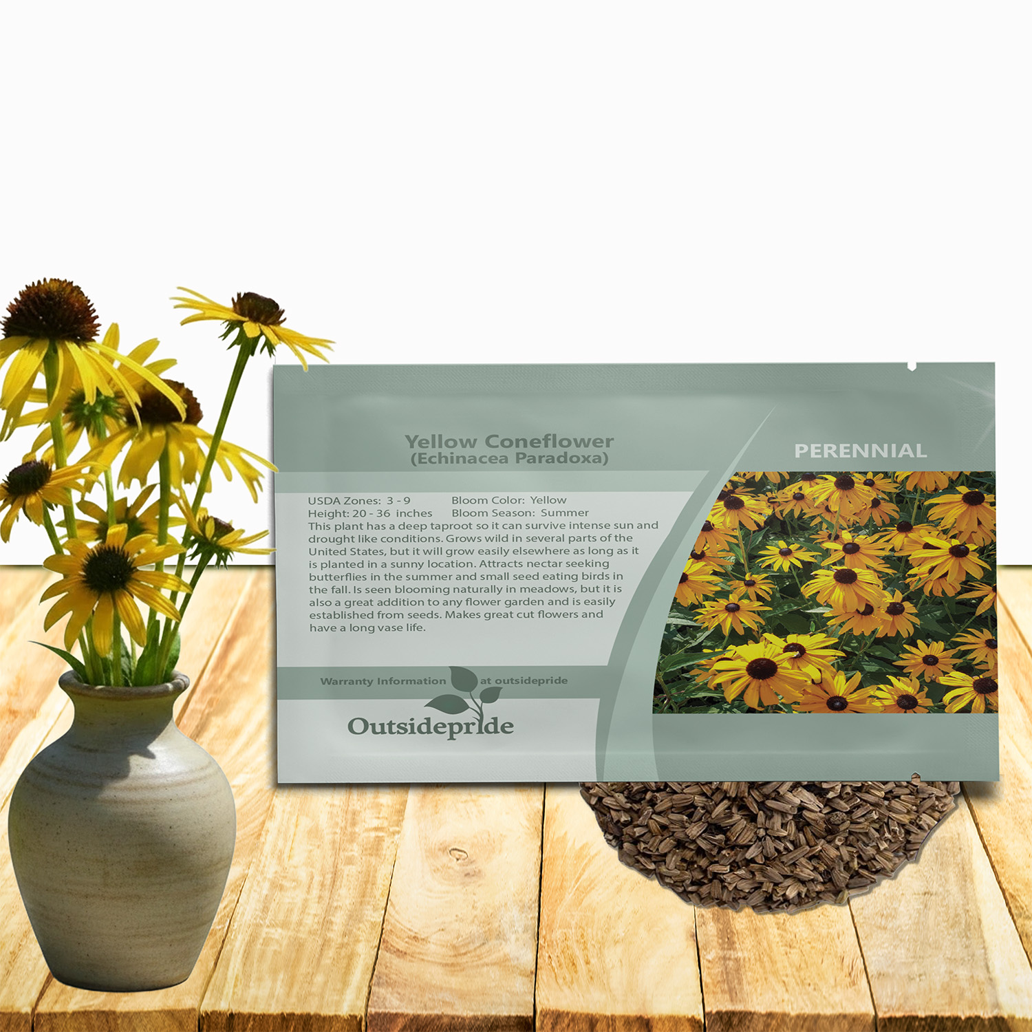 Perennial Yellow Coneflower Seed Bag