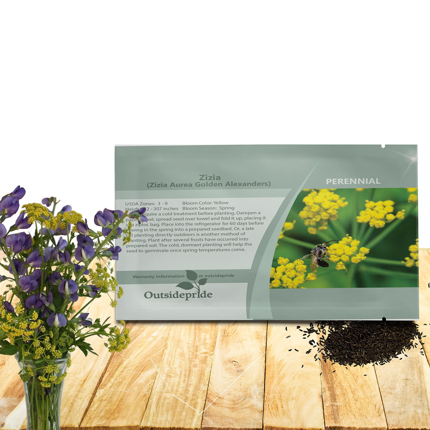 Zizia Flower Seed Seed Packet
