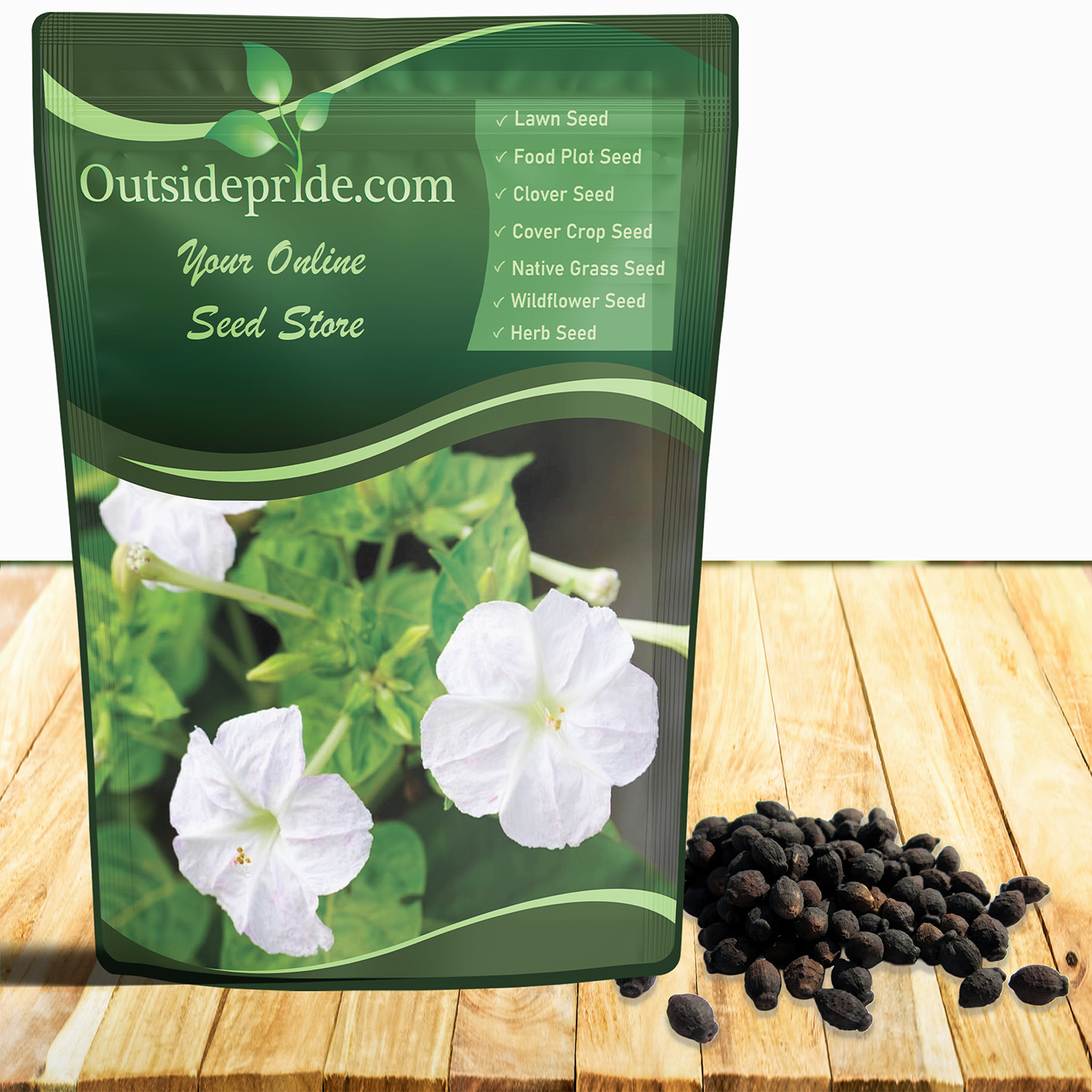 Four O'clock White Seed Bag