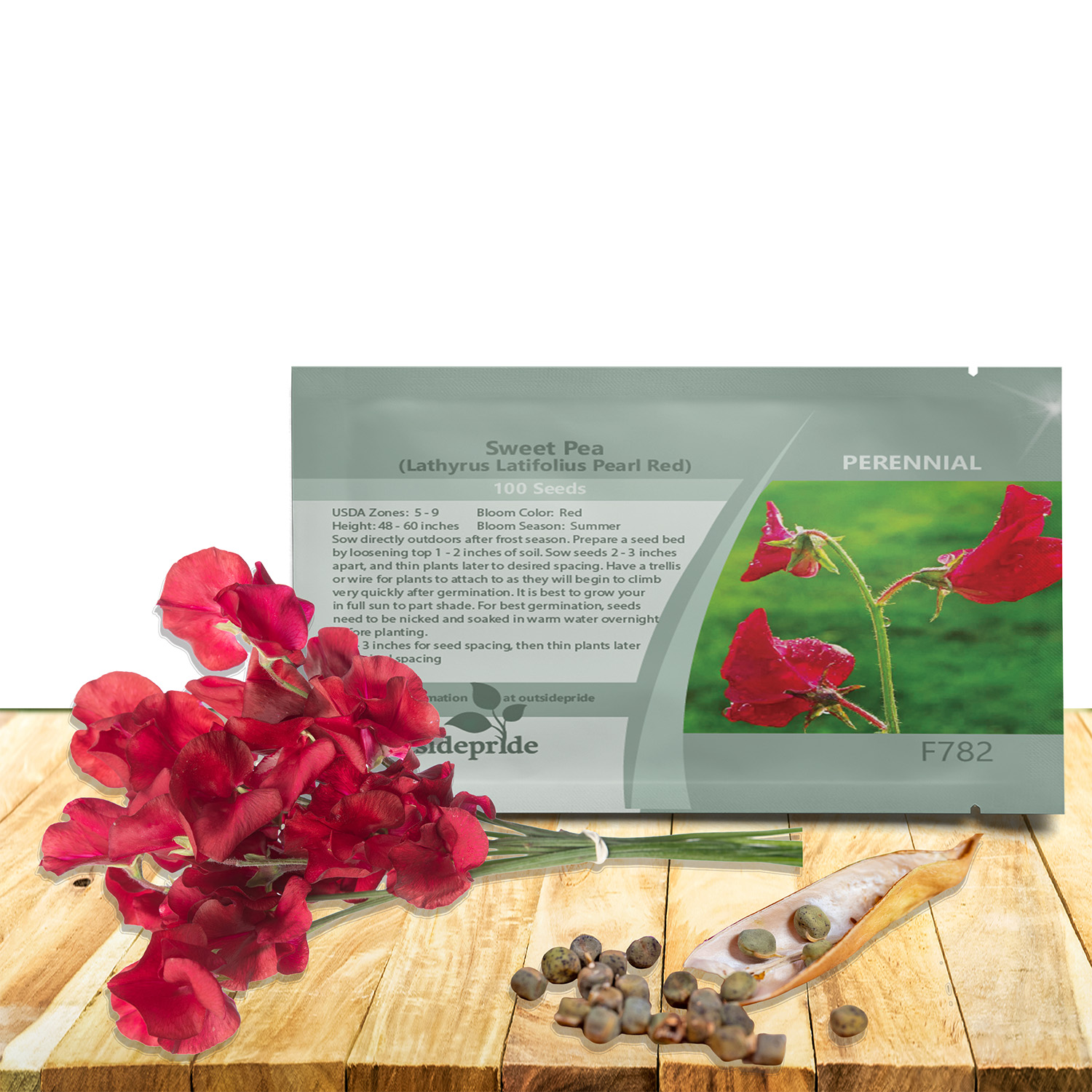 Peas Pearl Red Seed Packet