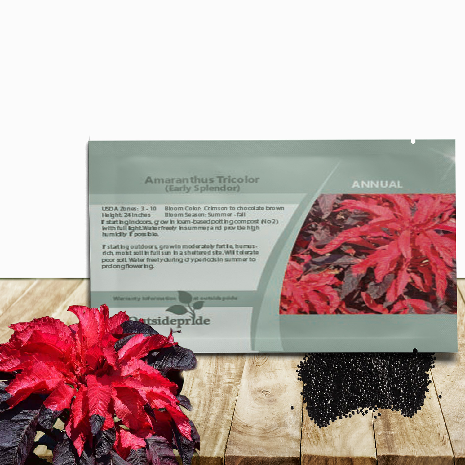 Amaranthus Early Splendor Seed Packet For Planting
