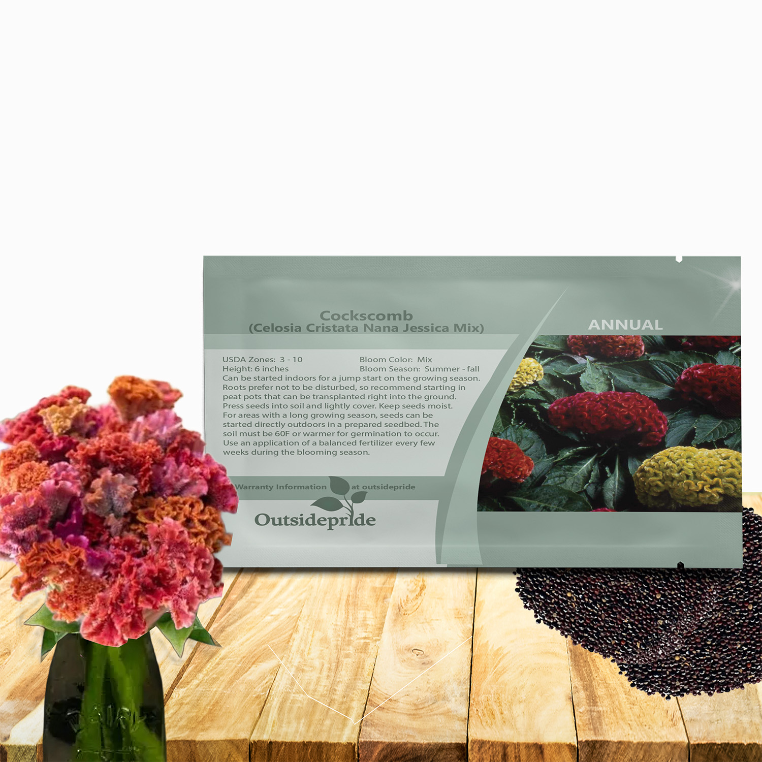 Cockscomb Flower Seed Packet Mix