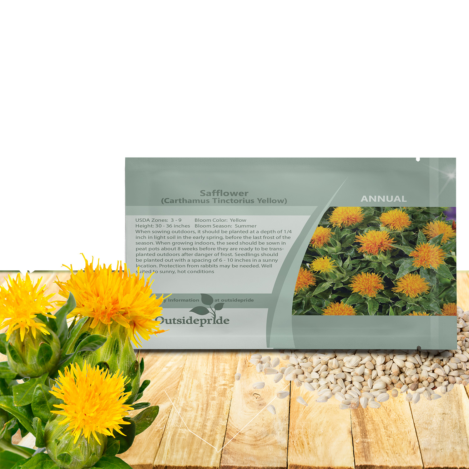 Safflower Yellow Plant Seeds