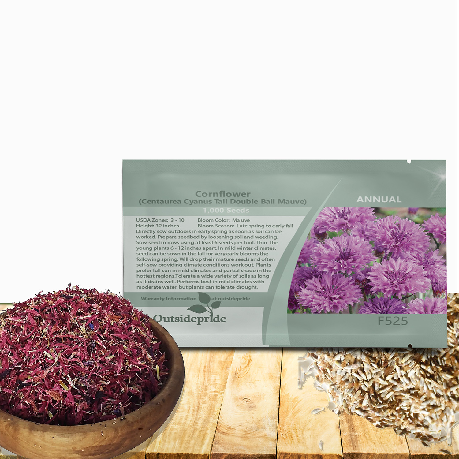 Cornflower Mauve Seed Packet