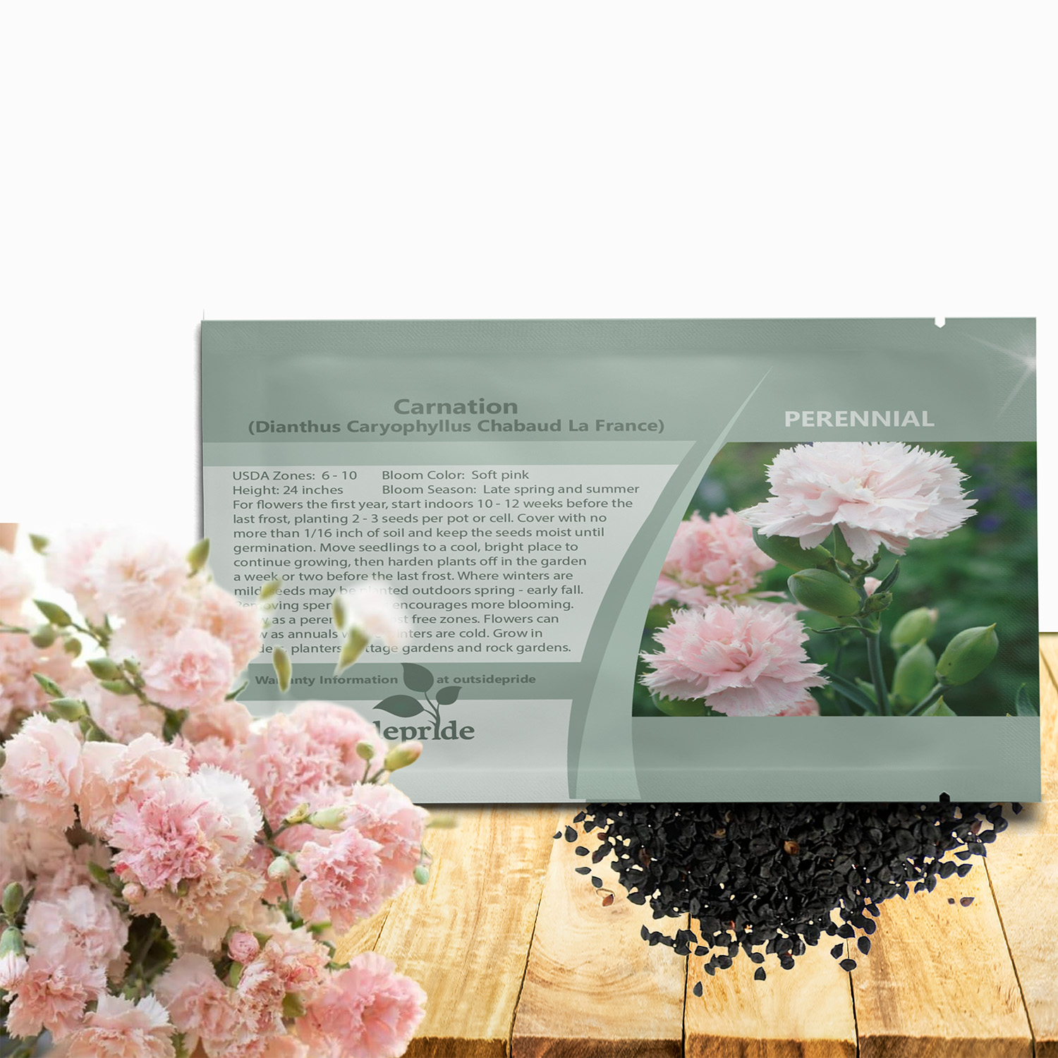 Carnation La France Seed Packet