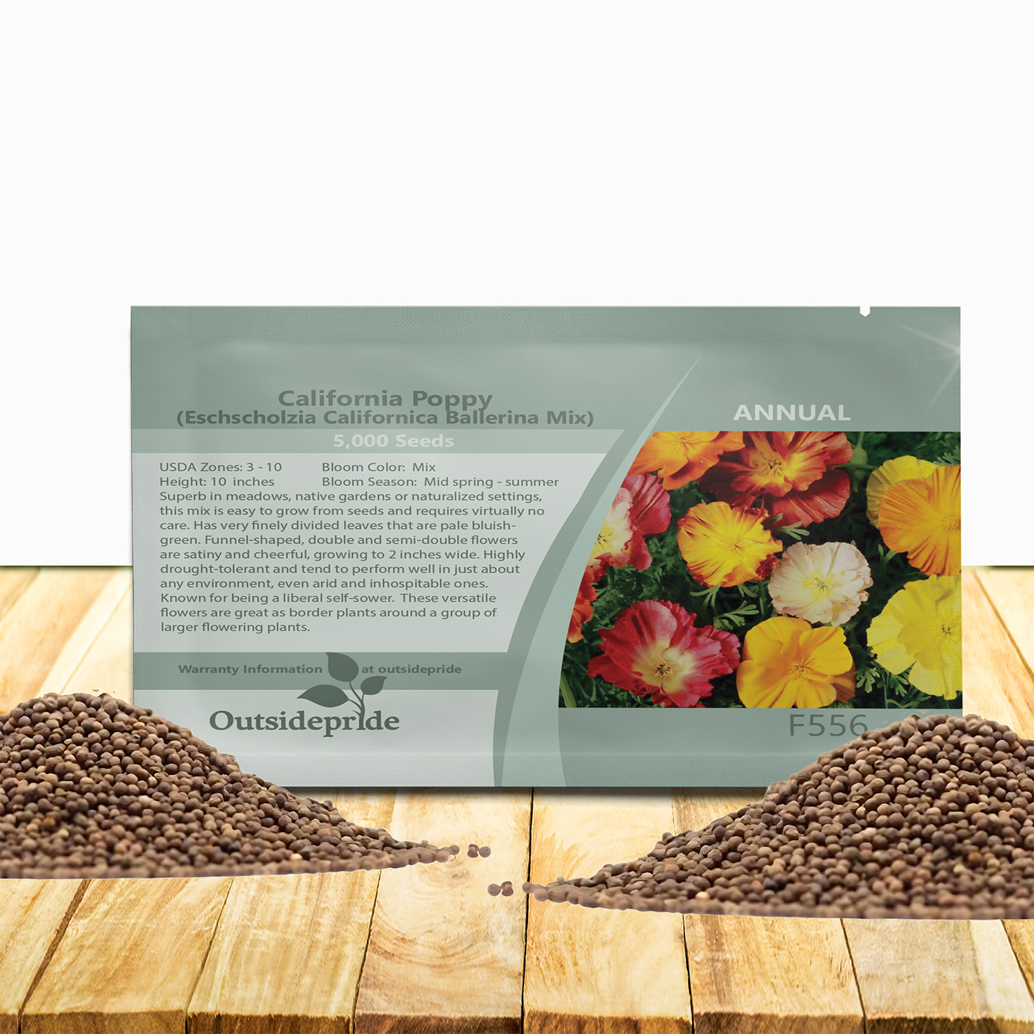 California Poppy Ballerina Seed Packet