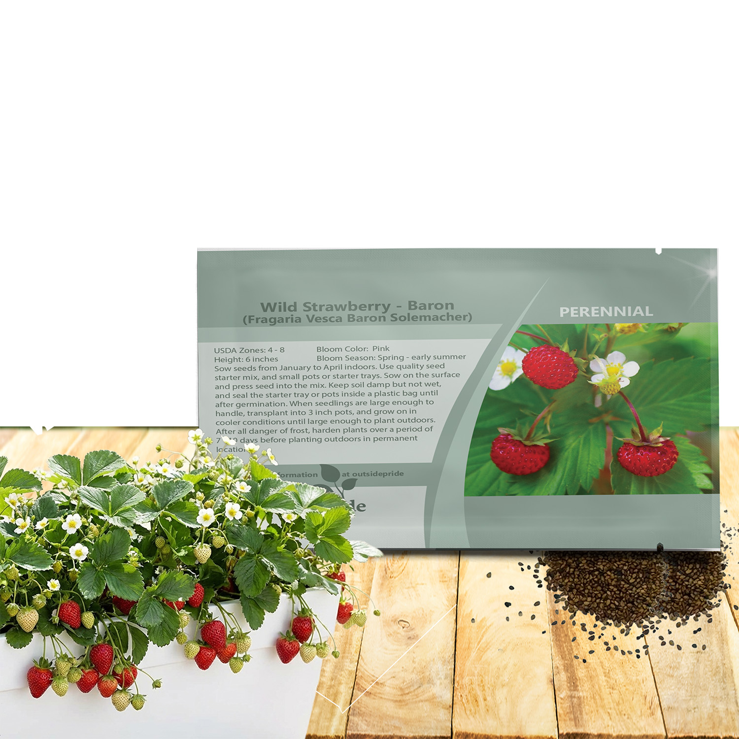 Strawberry Baron Fruit Seed Packet