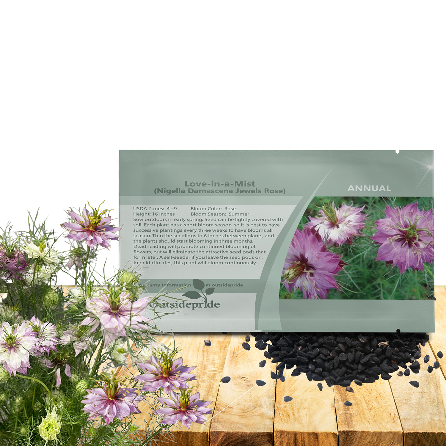Nigella Rose Seed Packet For Planting