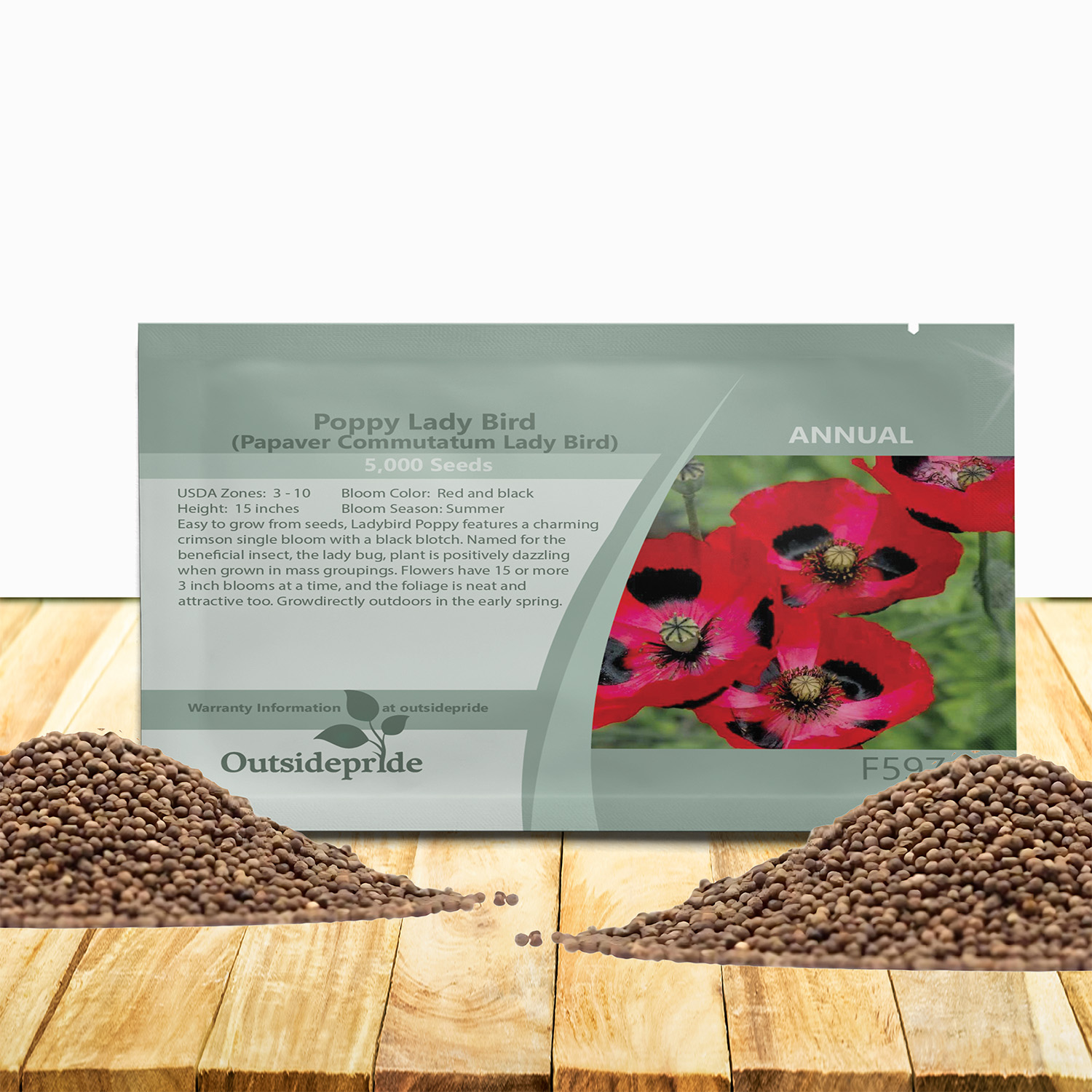 Lady Bird Poppy Seed Packet