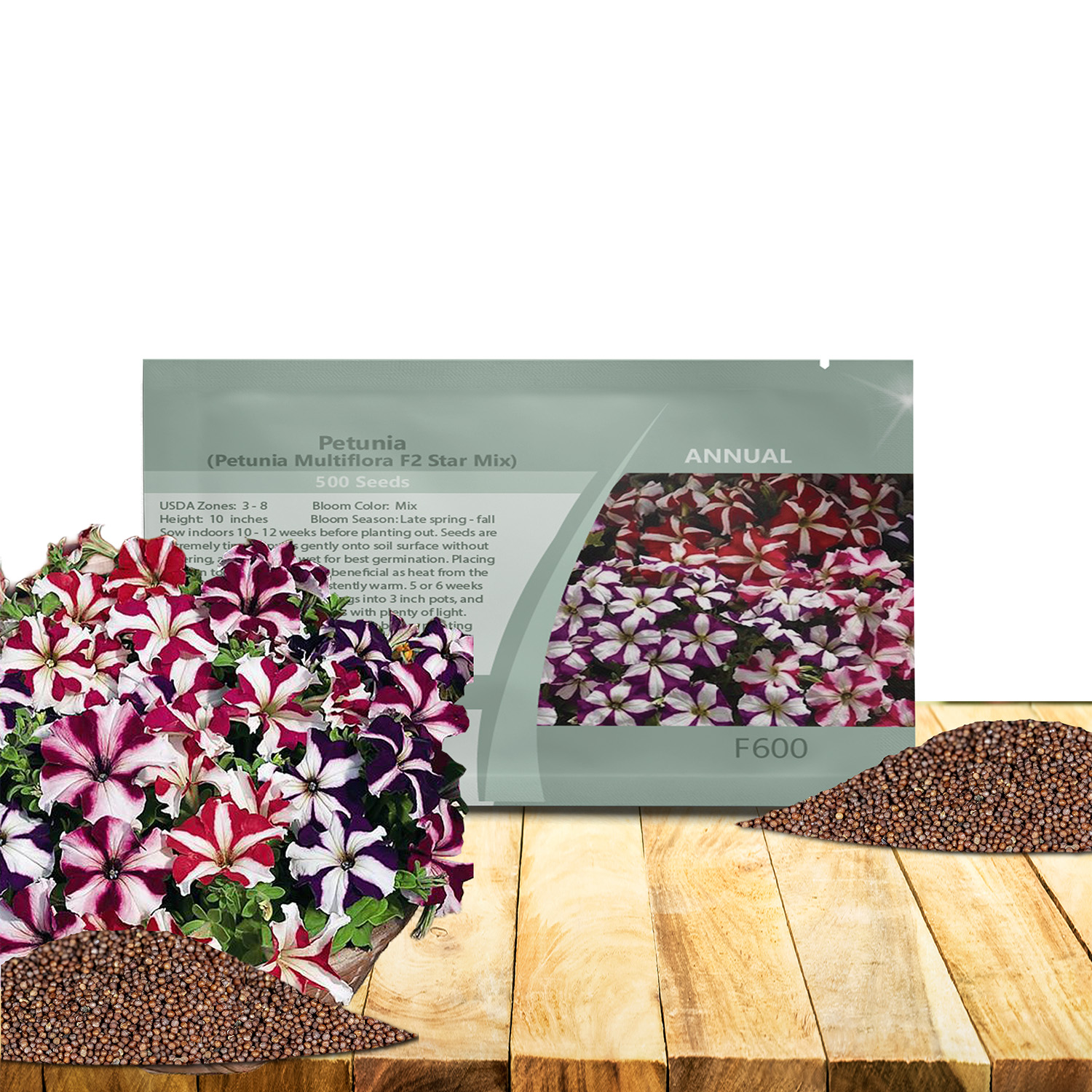 Petunia Multiflora Star Seed Packet