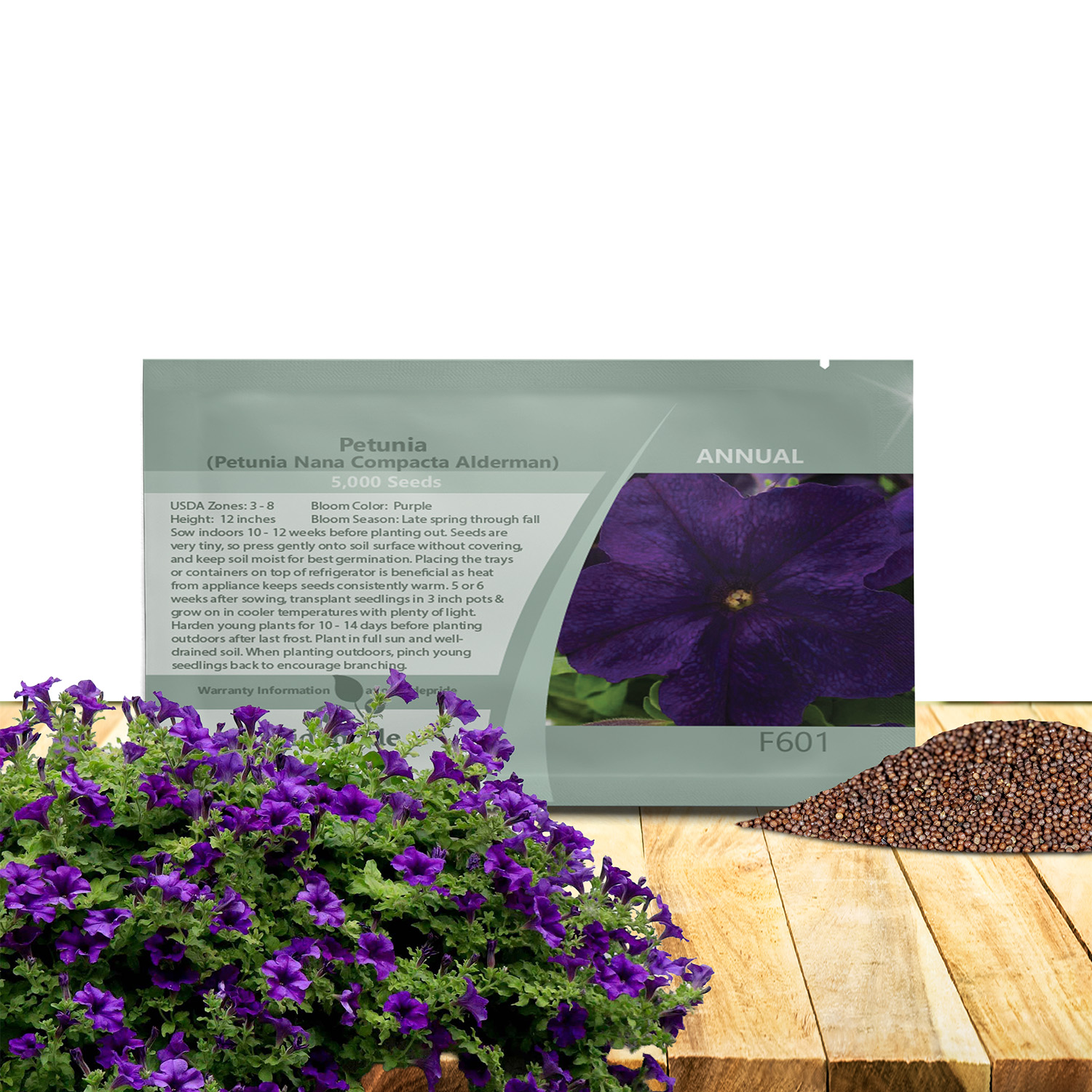 Petunia Alderman Seed Packet