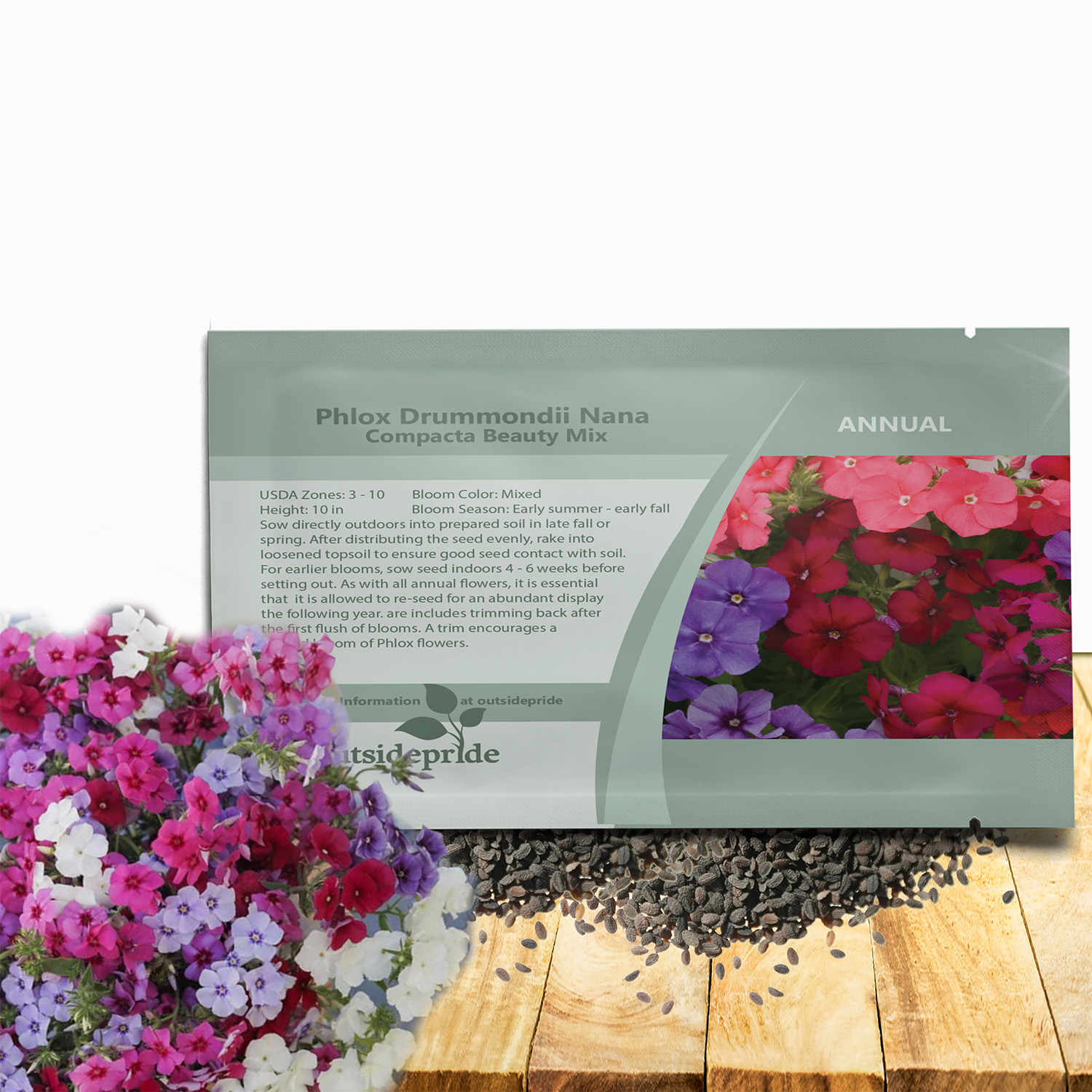 Drummondii Phlox Seed Packet Mix