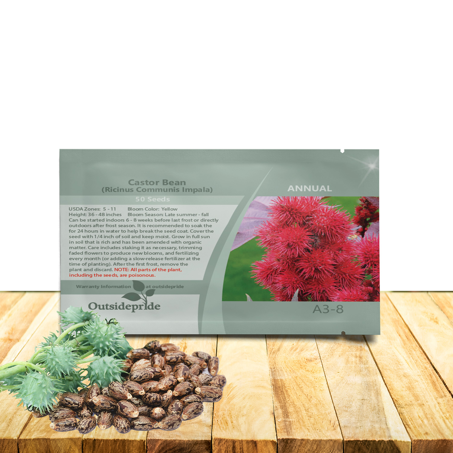 Castor Bean Impala Seed Packet