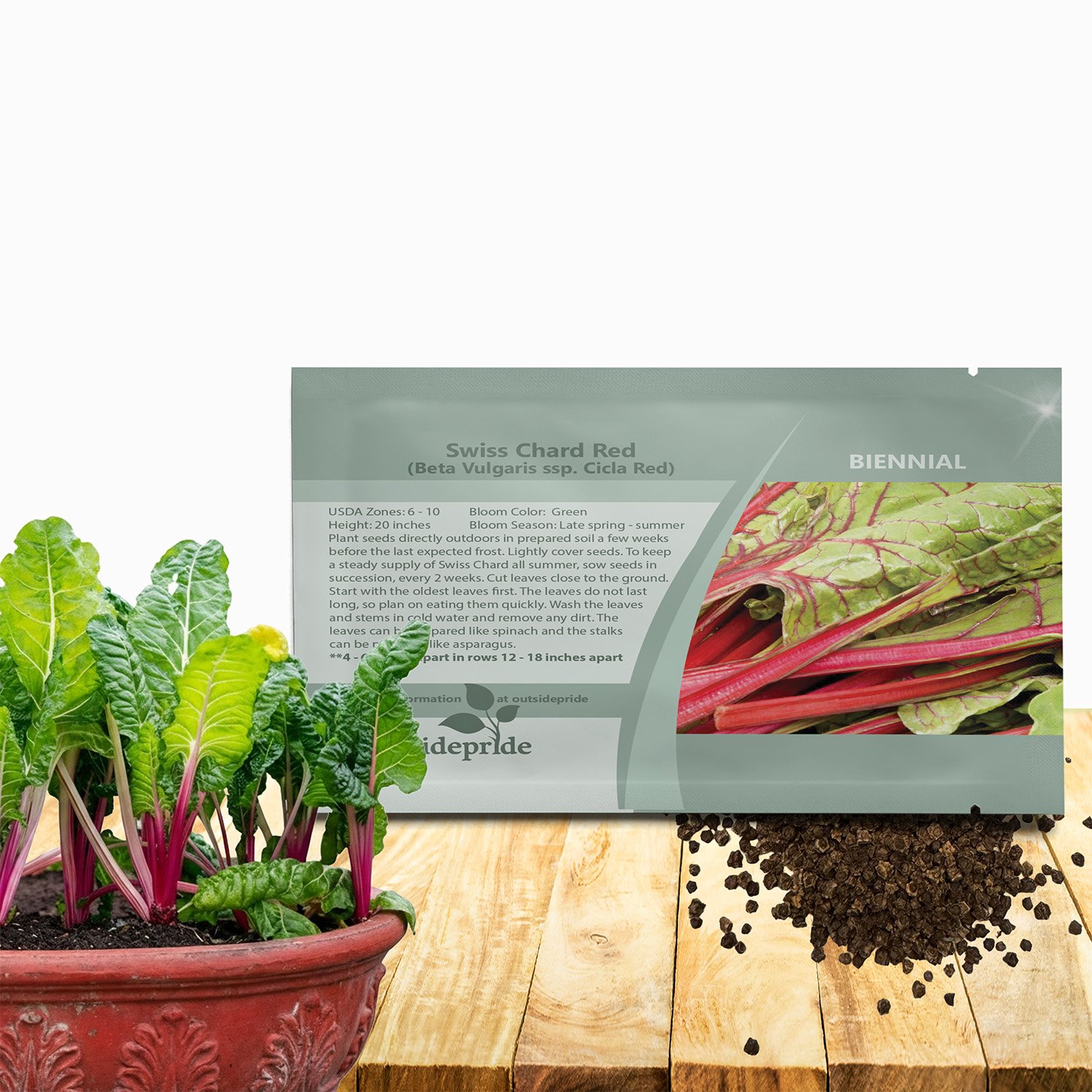 Swiss Chard Red Seed Packet